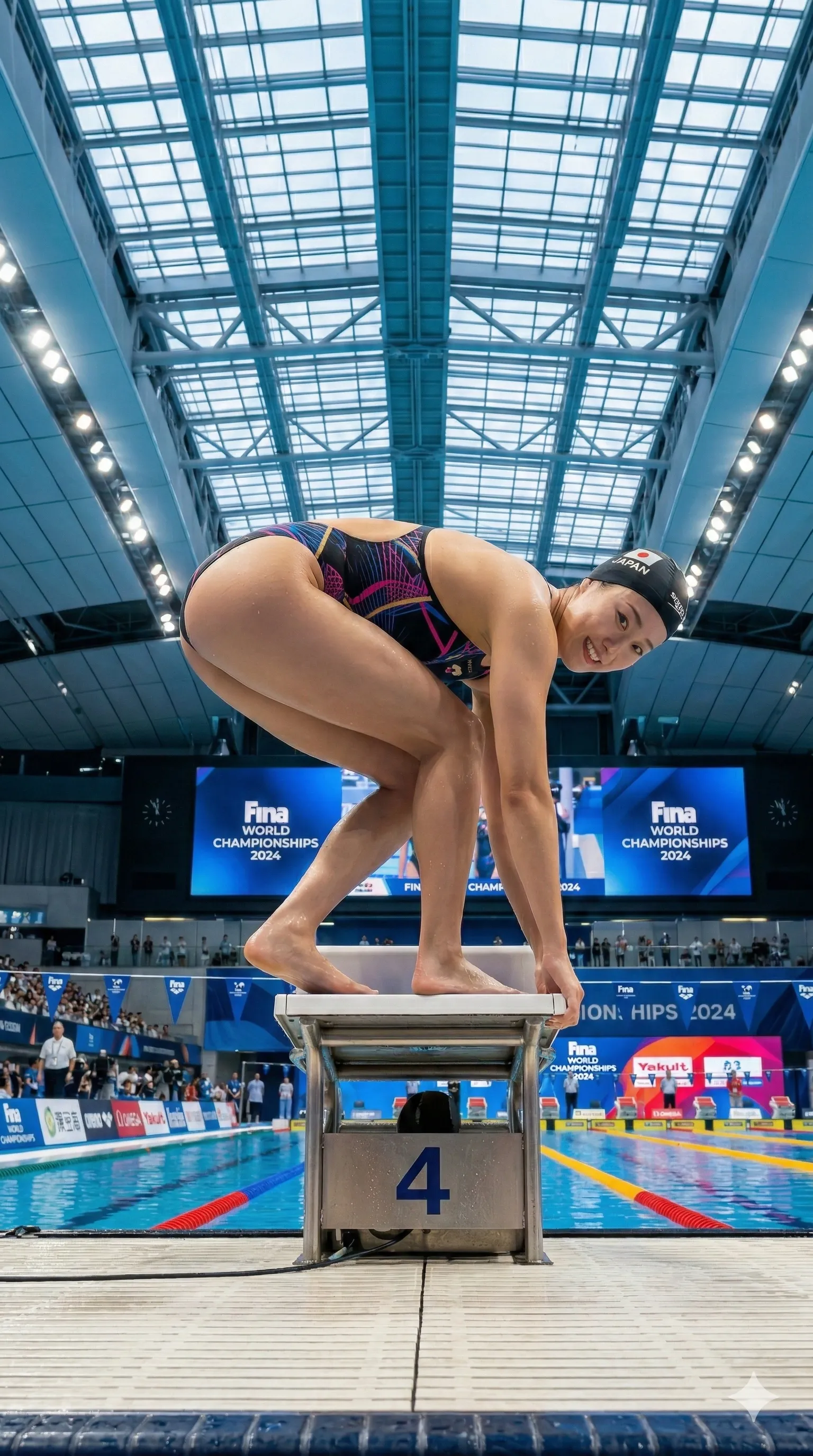 競泳水着 股間の食い込み スタート前 019