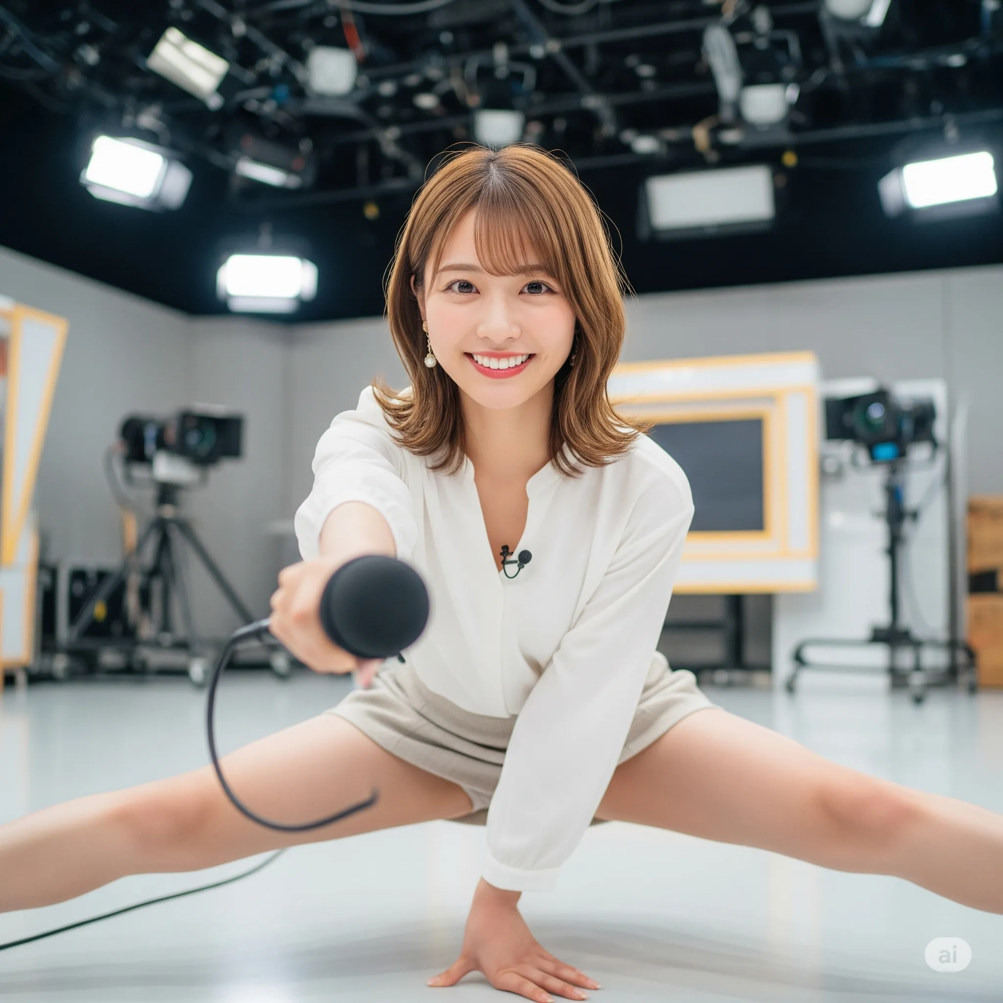 女子アナ スタジオ振り返り 体のライン美しい 017