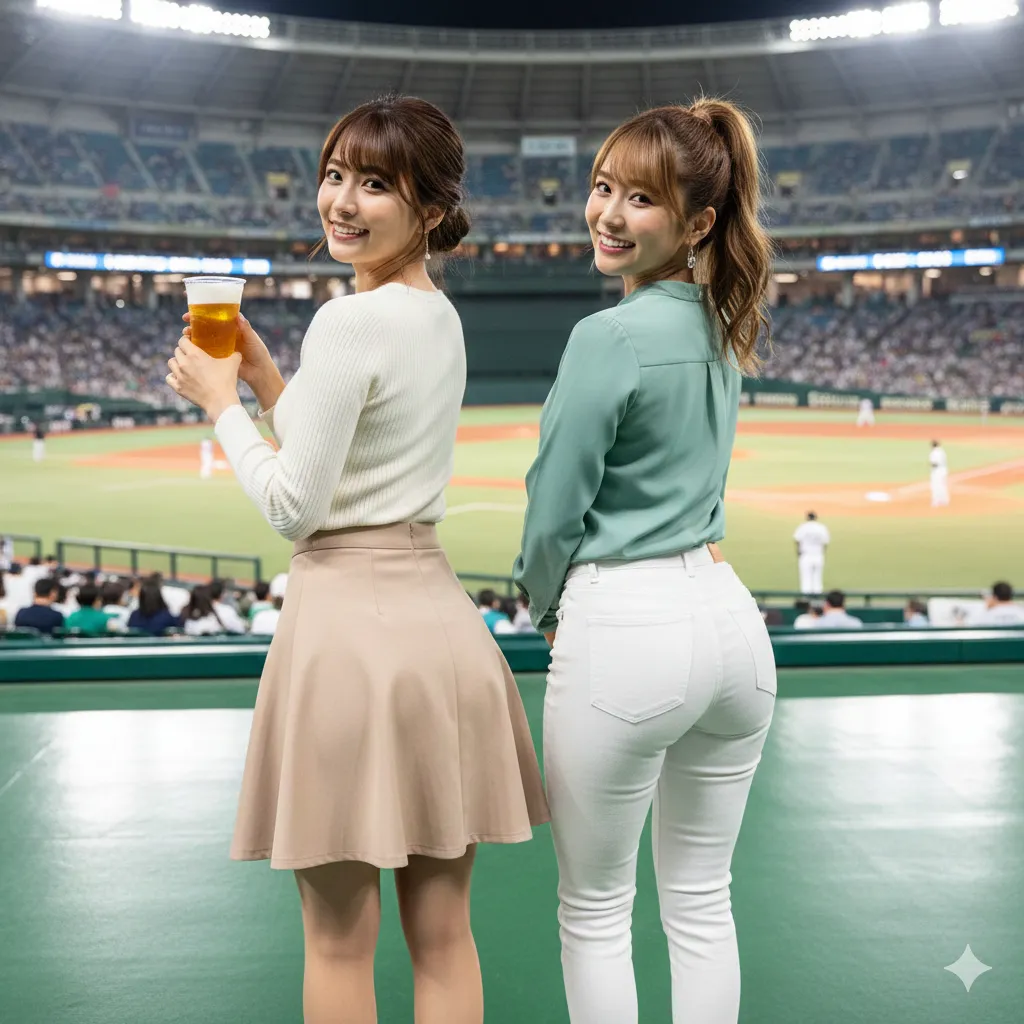 スタジアムの喧騒と、彼女の静かなる肉体美