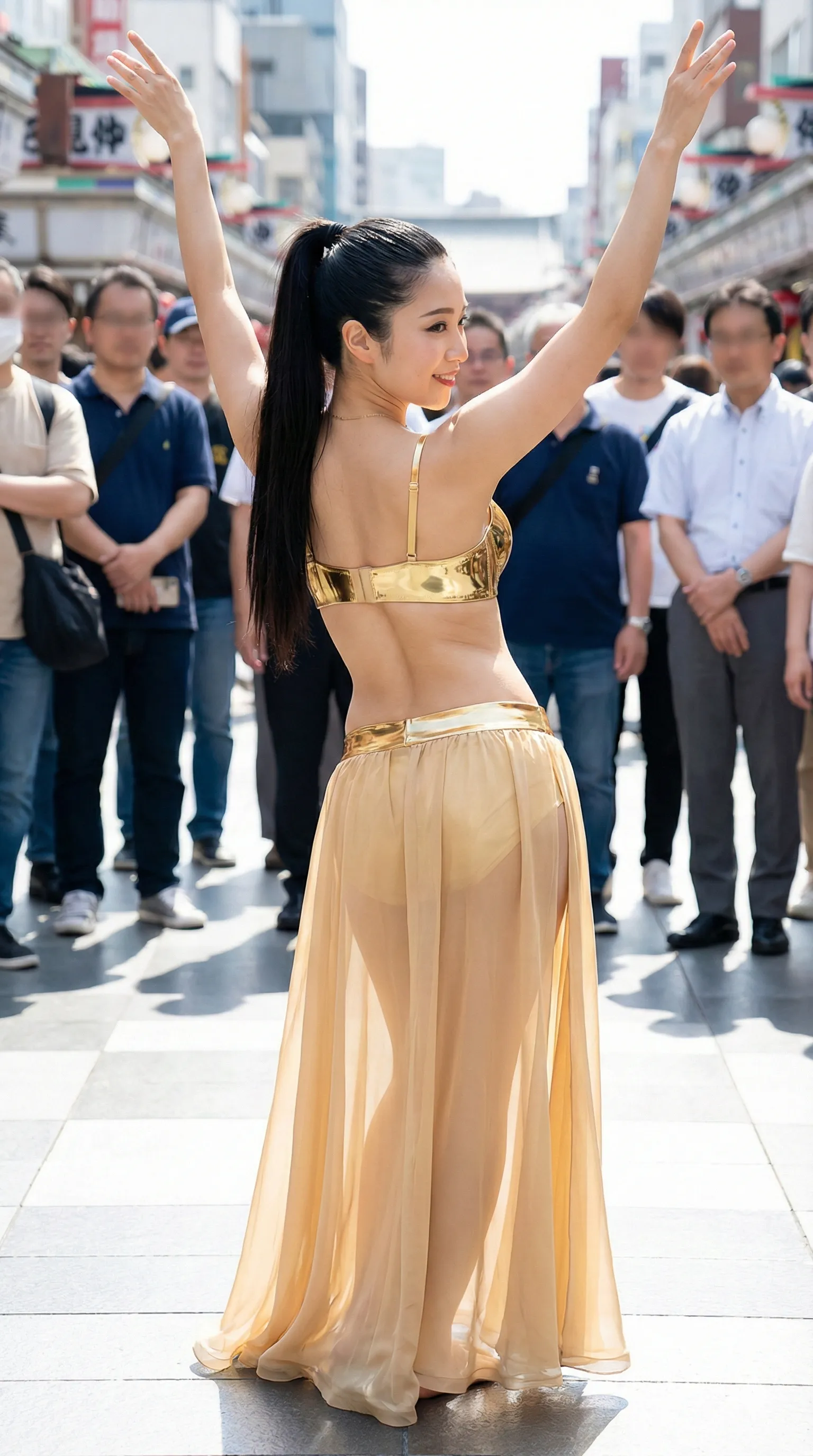 ベリーダンサー 振り向き 尻ライン 019