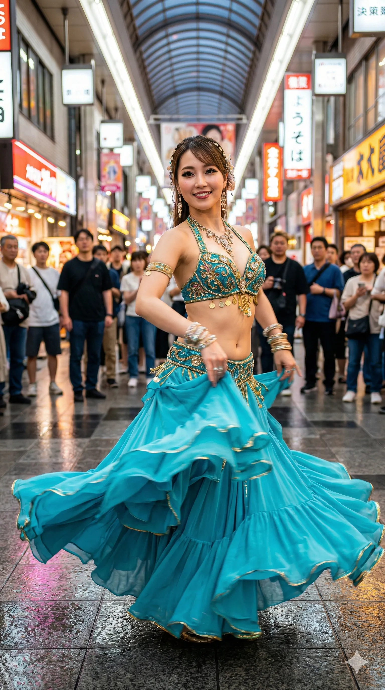 ベリーダンサー 太ももの肉感 スリット 022