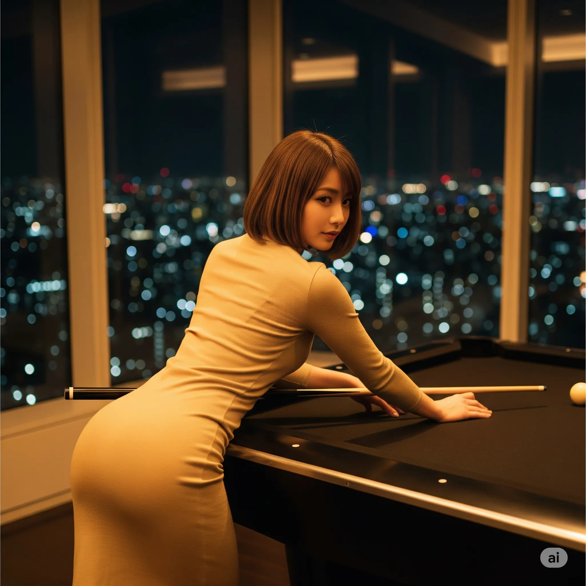 大人の色気漂うヒップライン タイトドレス 012