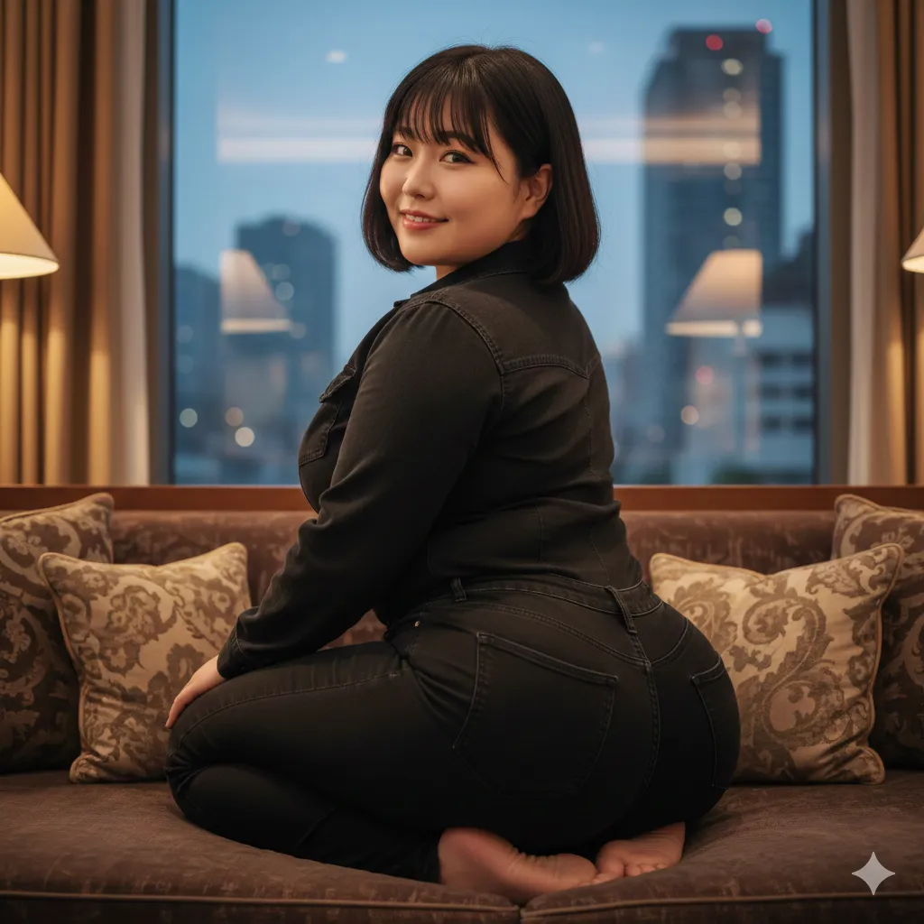 ジーンズのポケットが弾けそうな、圧倒的なヒップボリューム