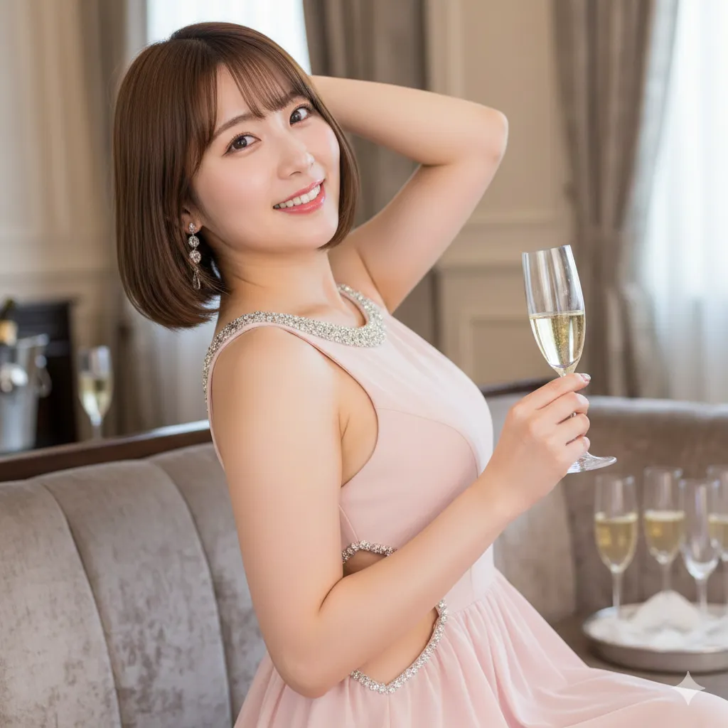 タイトなドレスが描き出す、キャバ嬢の至高のヒップアップ