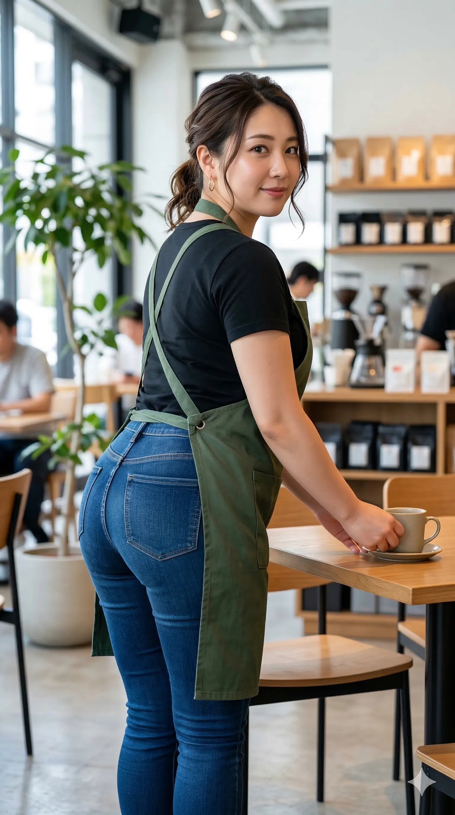 デニム 太もも 肉感 最高の曲線 036