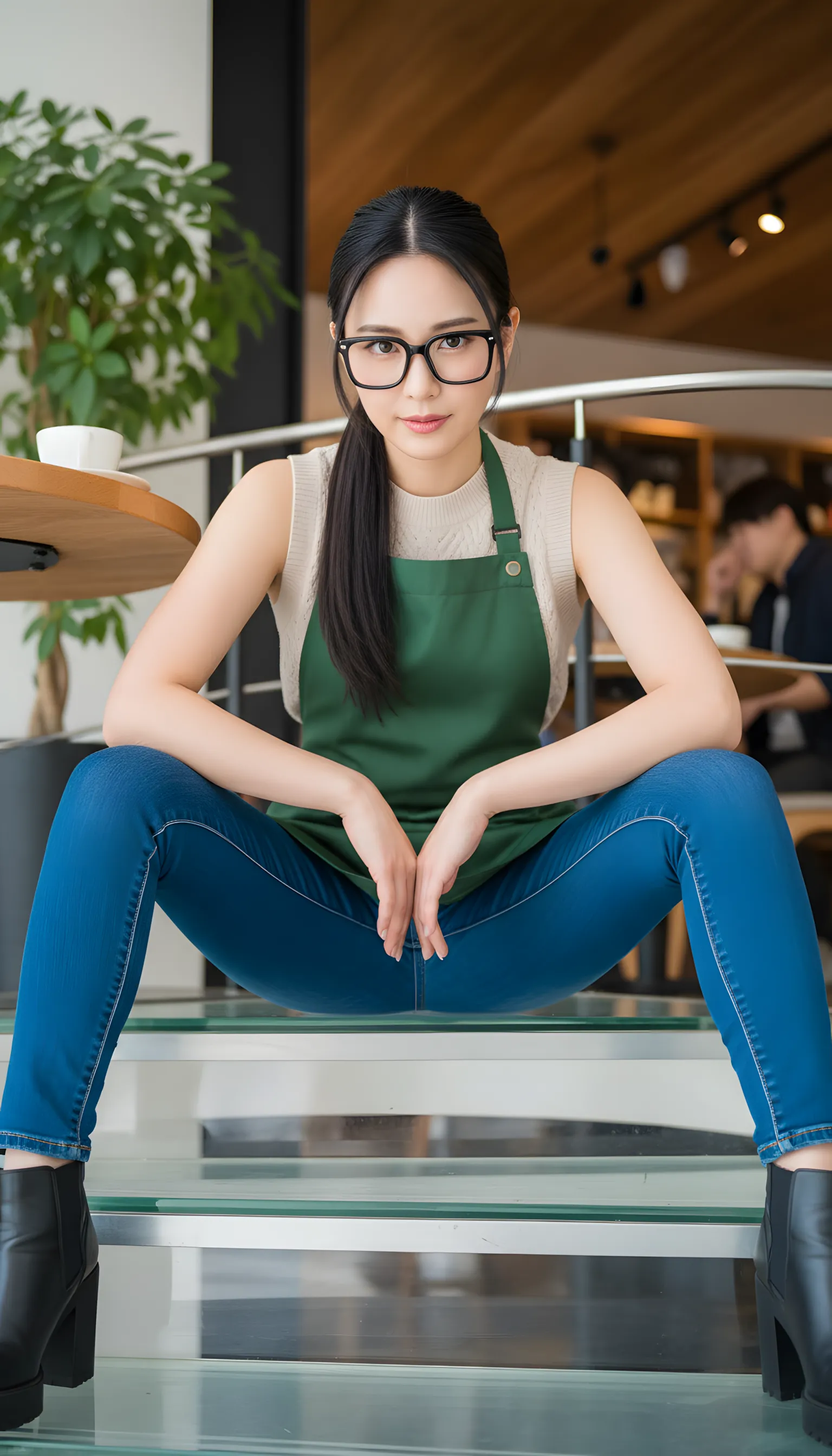 カフェ美女 究極のデニムフェチグラビア 058