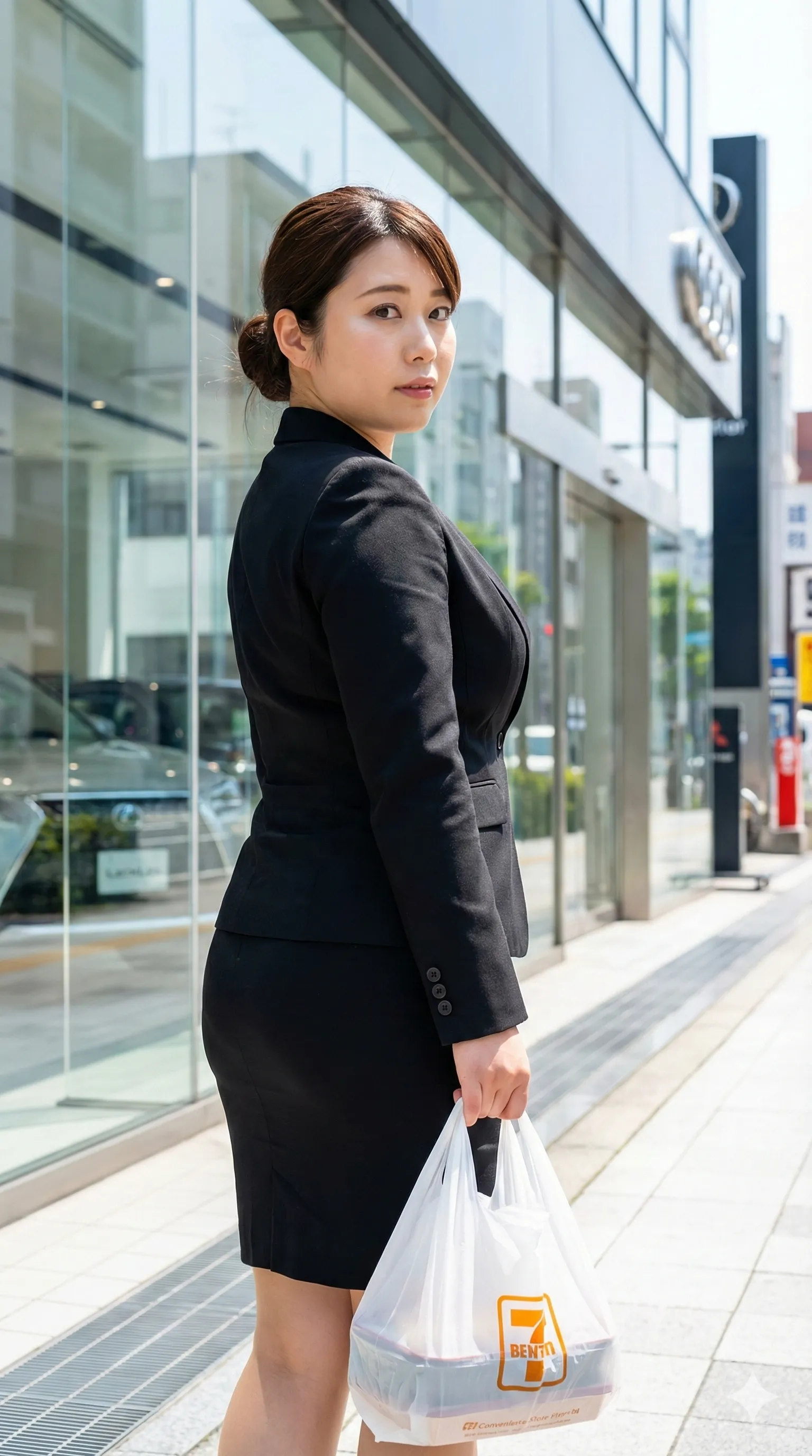 黒スーツとハイヒールが奏でる究極の職場フェチ