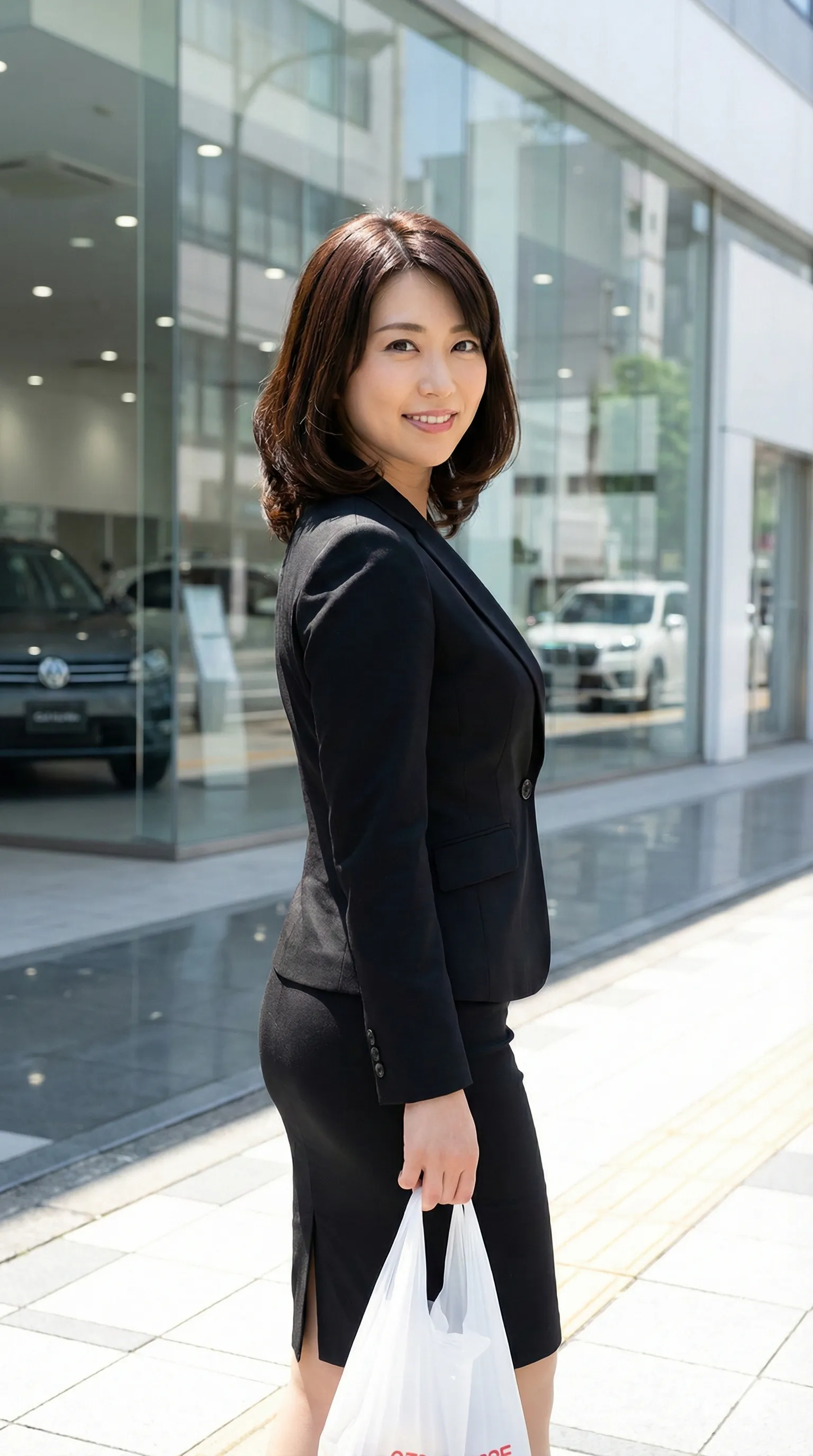 車内清掃で見せる四つん這い寸前の前傾姿勢フェチ