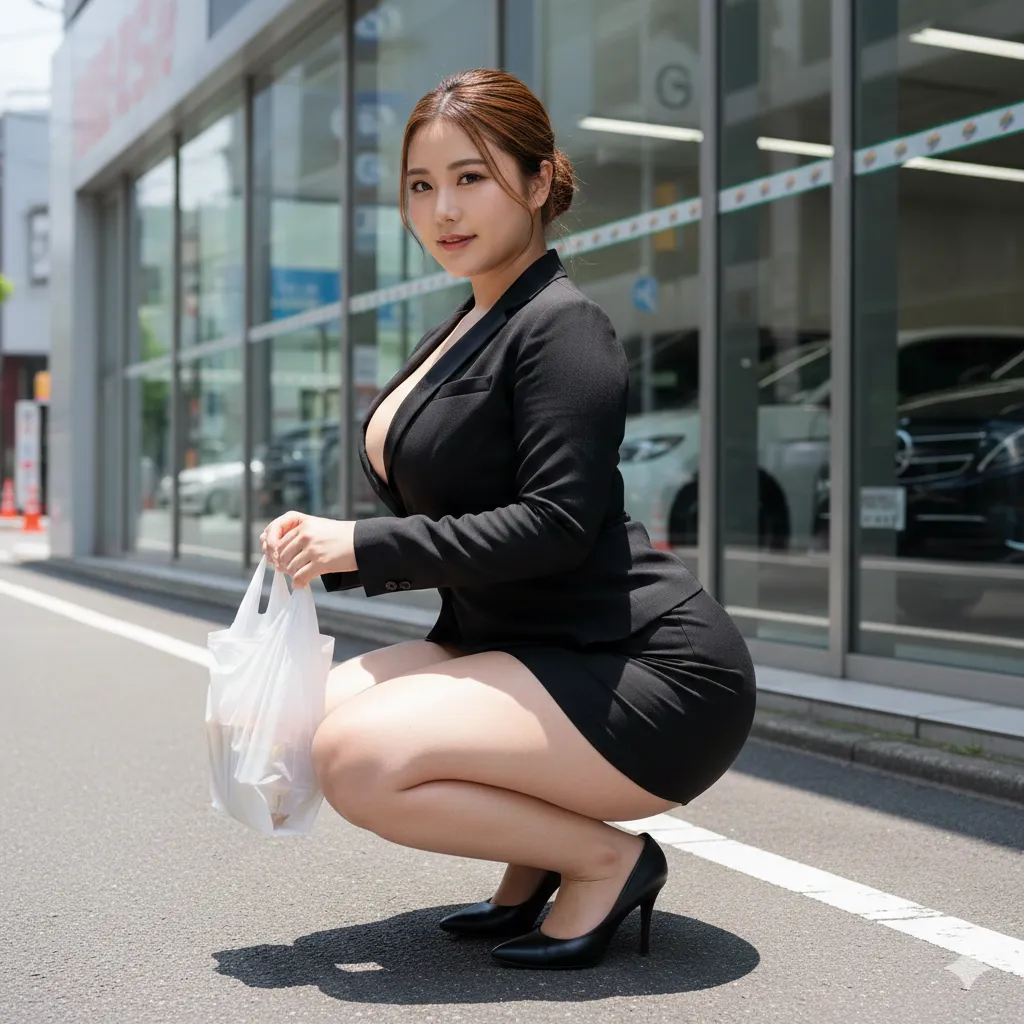 張り付くようなタイトスカートの質感が誘う官能