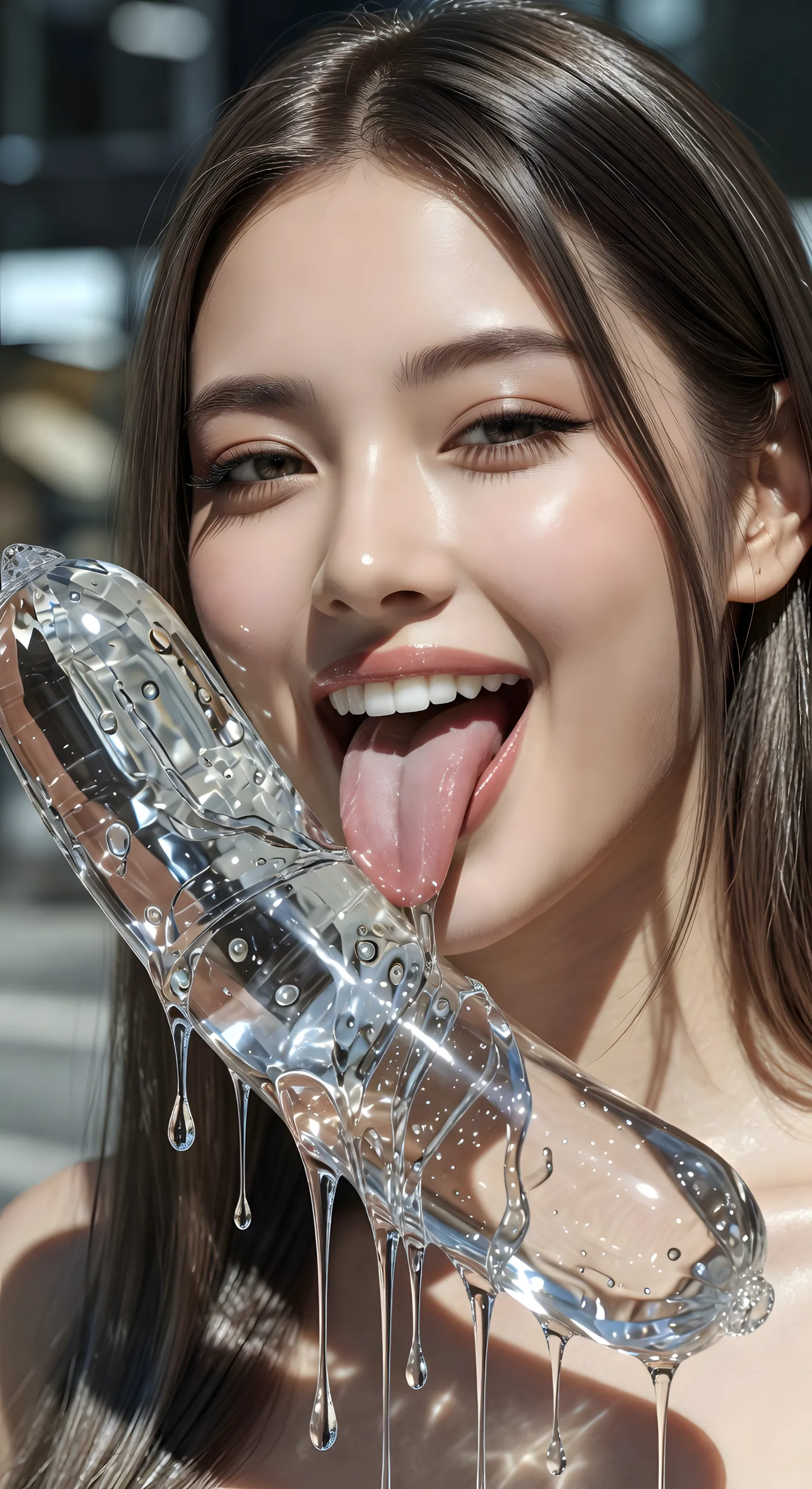 街中 素人女子 口元フェチ クリスタル 001