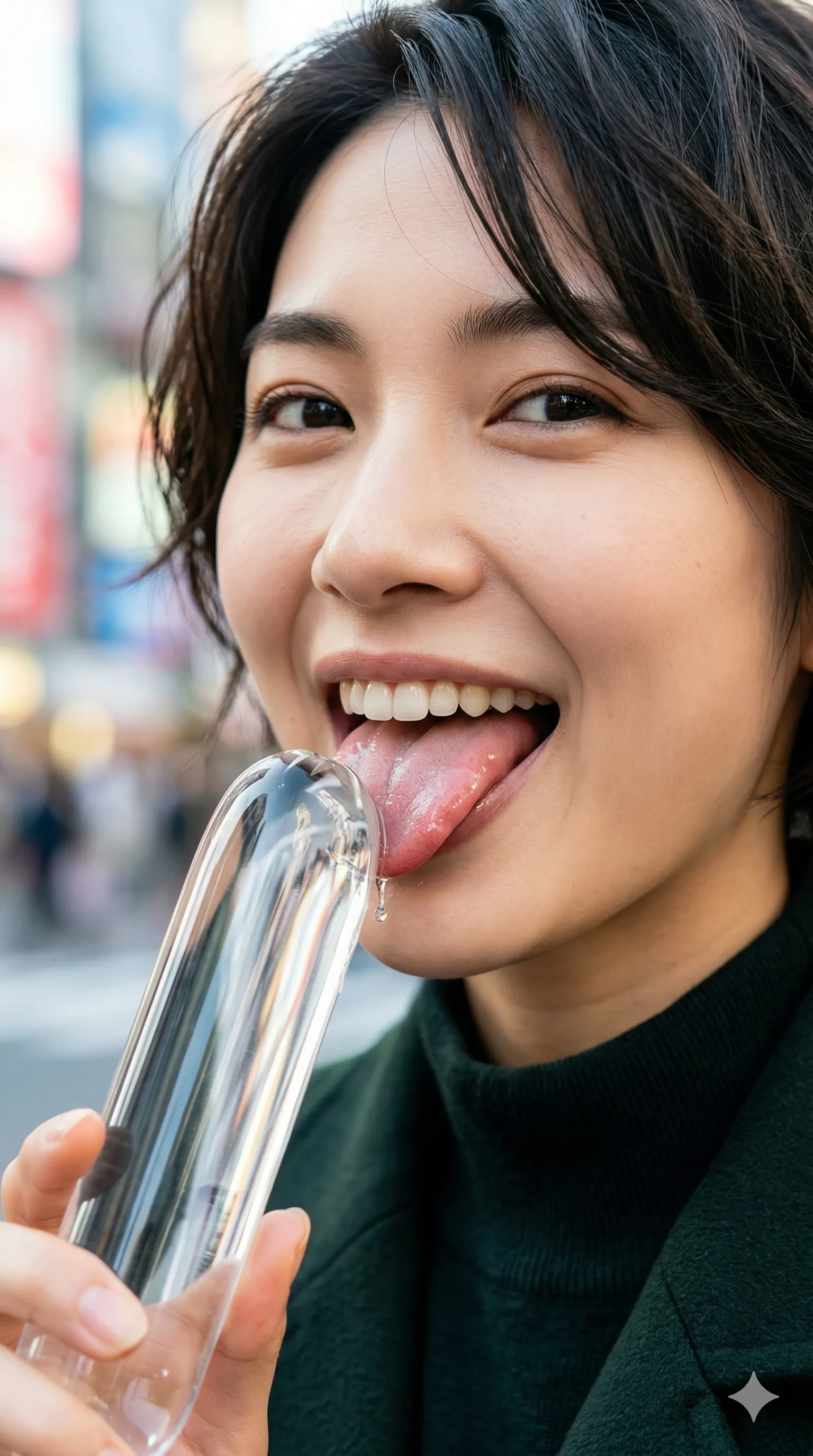 街中 煽りアングル 口元 最高の質感 006