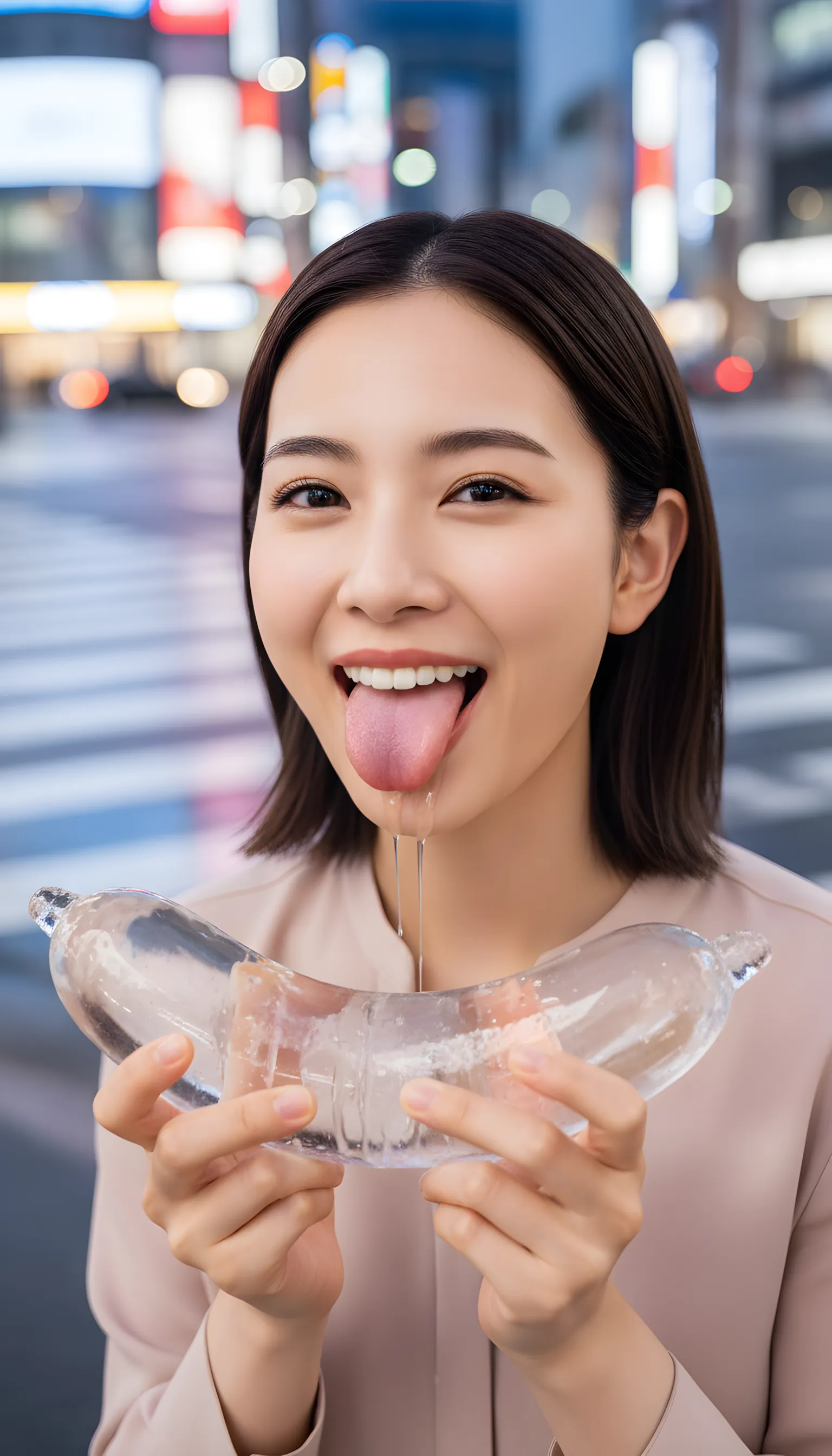 街中美女 舌出し クリスタル 021