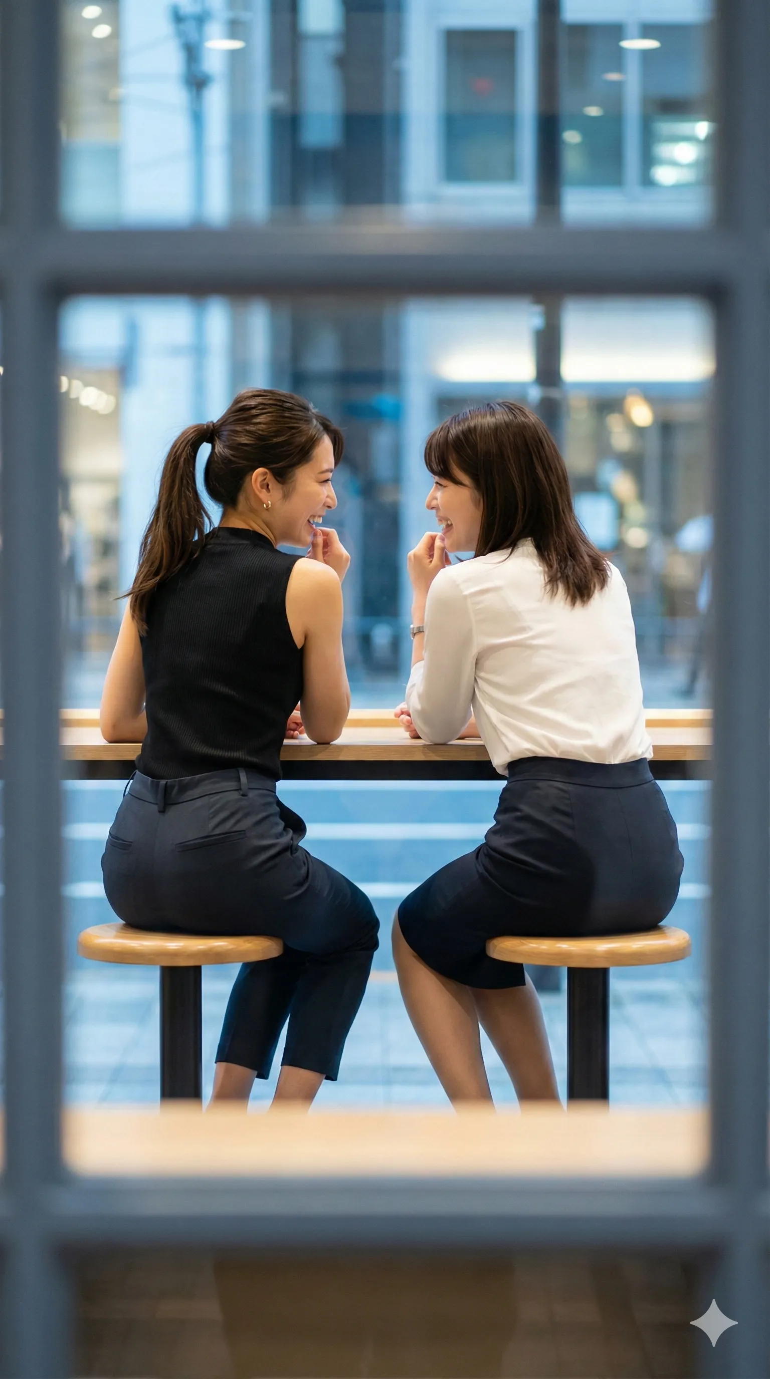 二人並んだボリューム感溢れる巨尻ショット