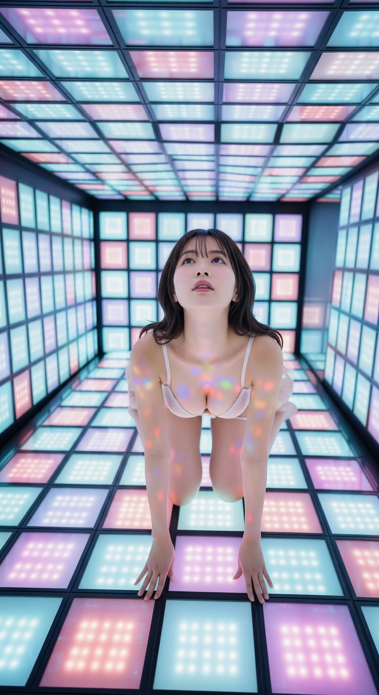 タイトな下着に閉じ込められた、熟れた美女の魅力