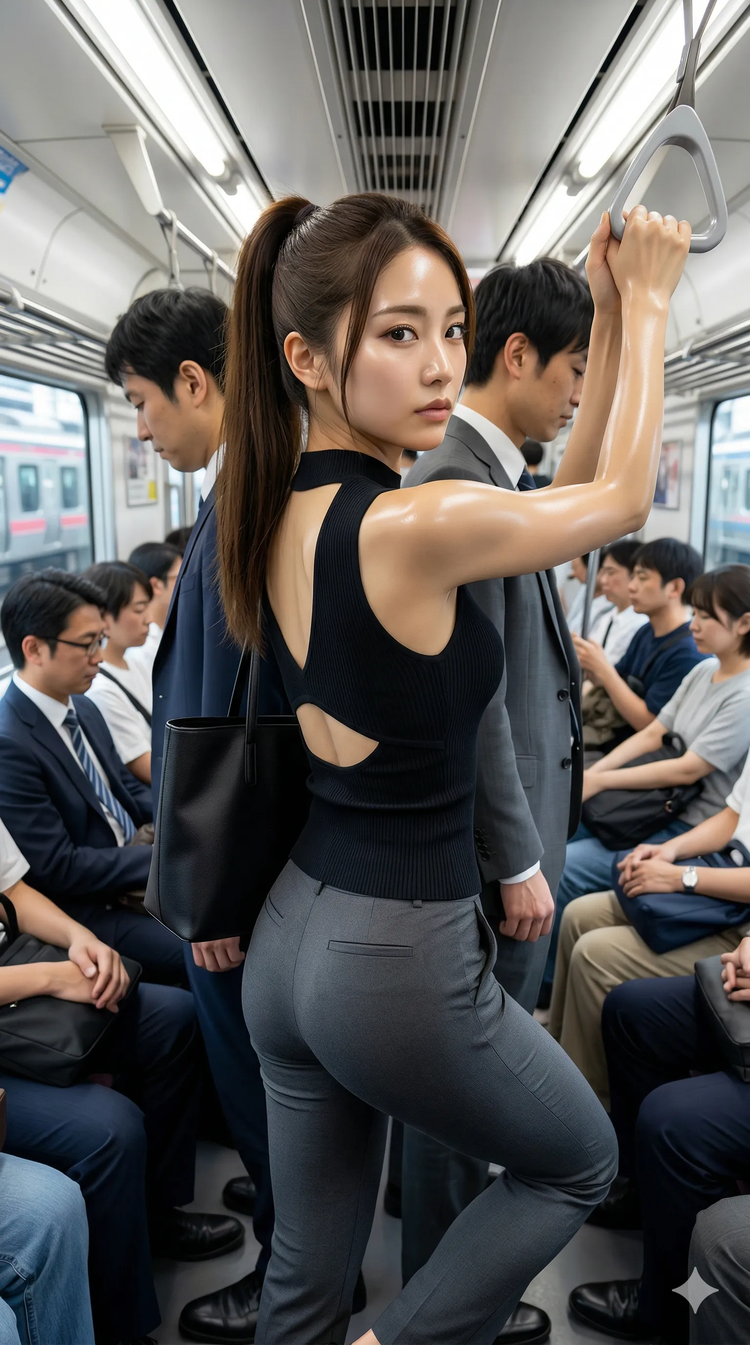 電車内 最高のバックショット 究極 038