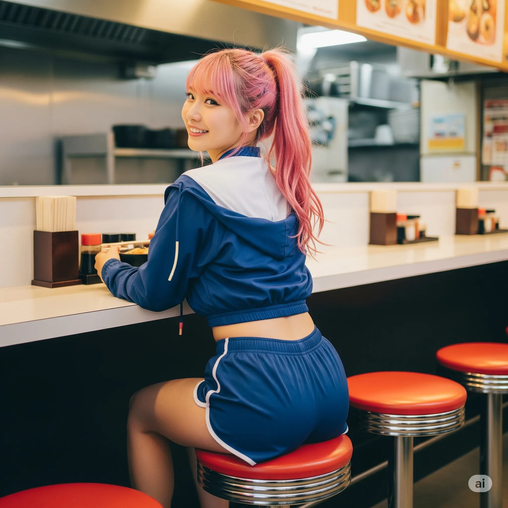 見返りアイドル風女子の丸みヒップカット 016