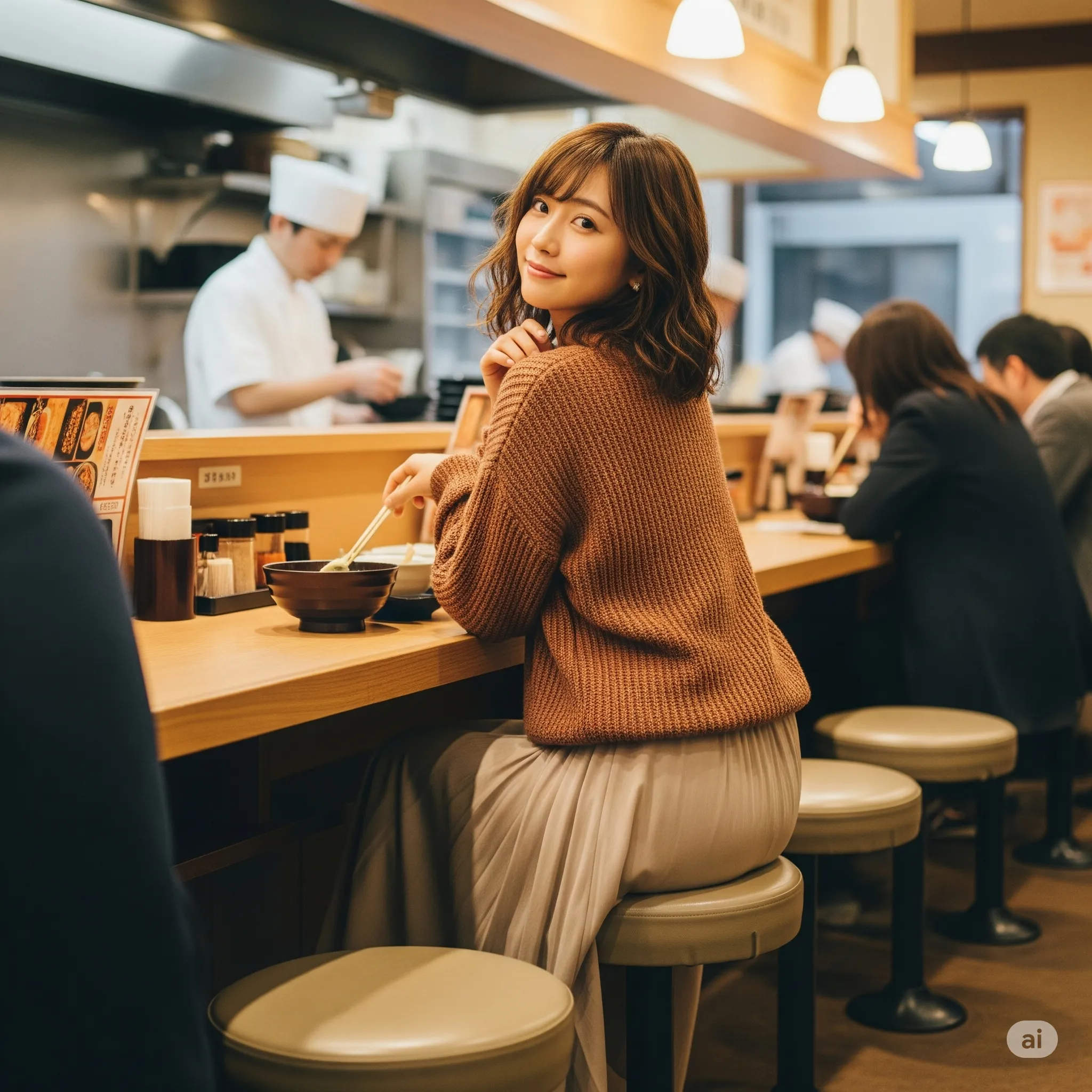 髪を結ぶ女子の見返りヒップカット 032