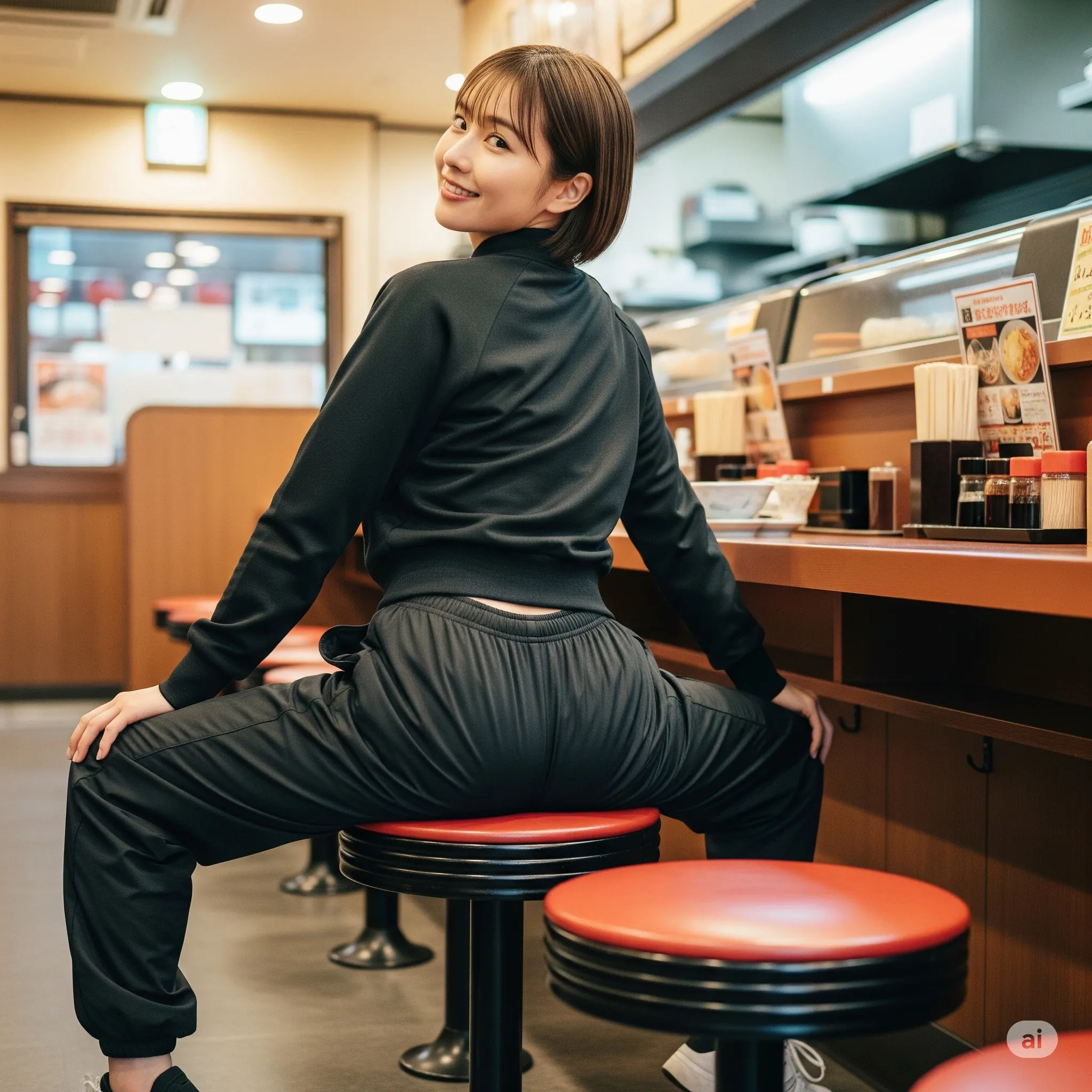 日常の見返り色気を切り取った尻ショット 047