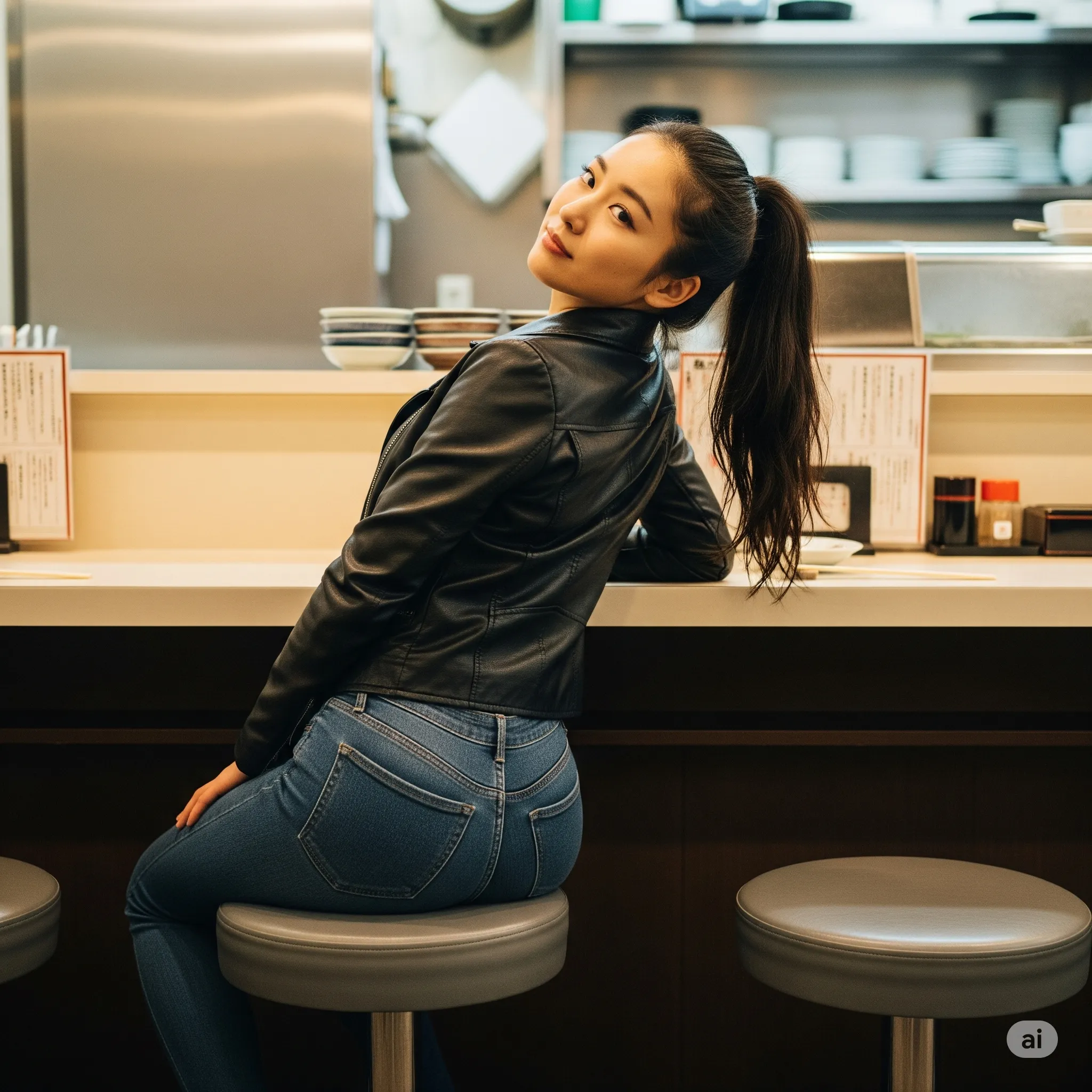 スポーティな座り尻アングル 057