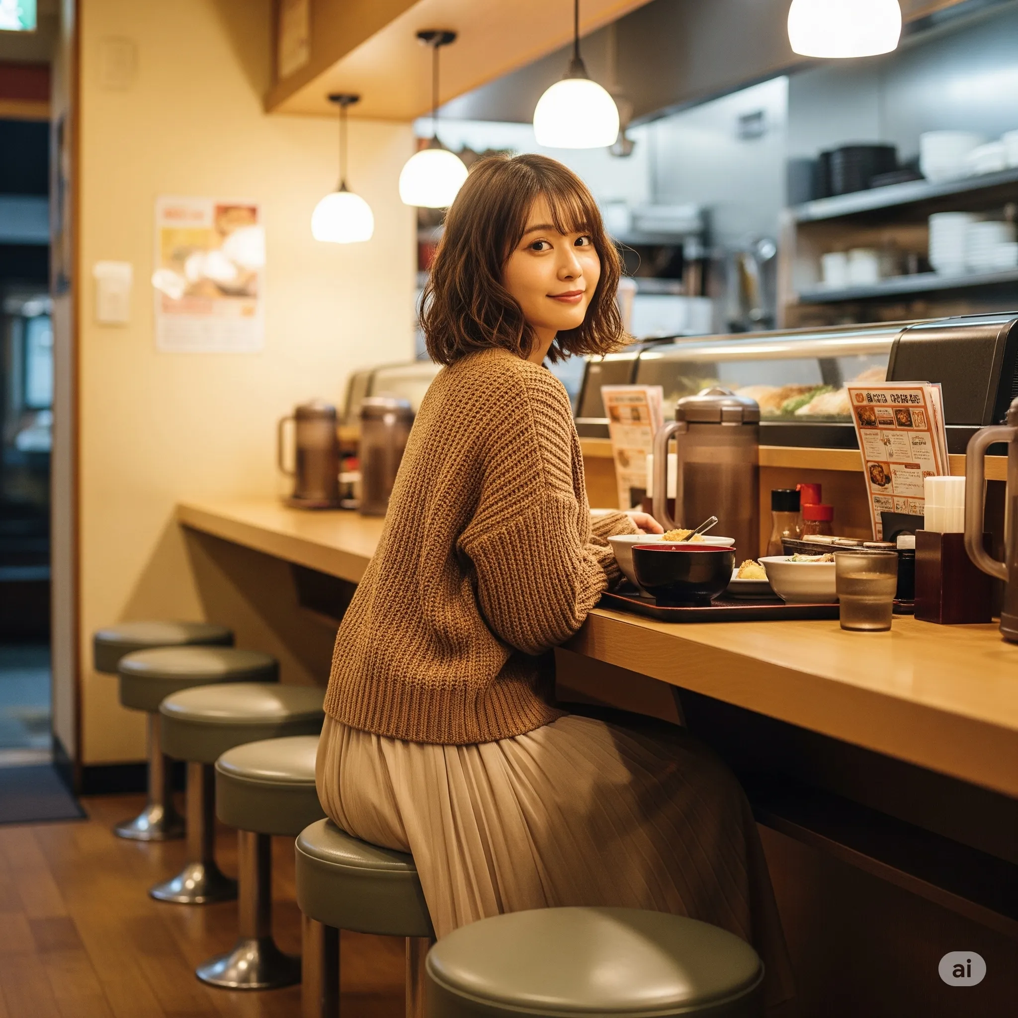 カウンター席で魅せる立体感ヒップ 067