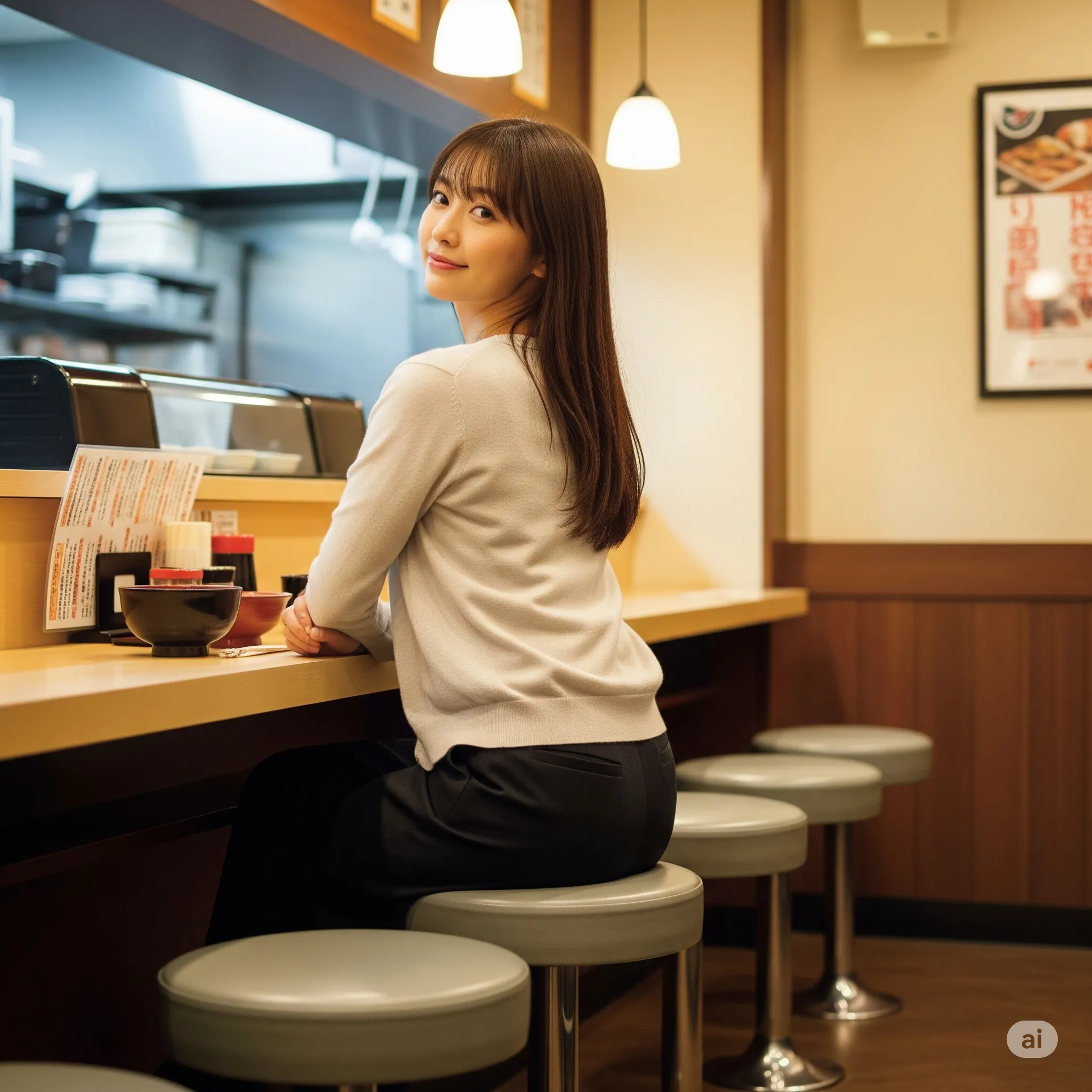 見返り尻ショットの王道構図 076