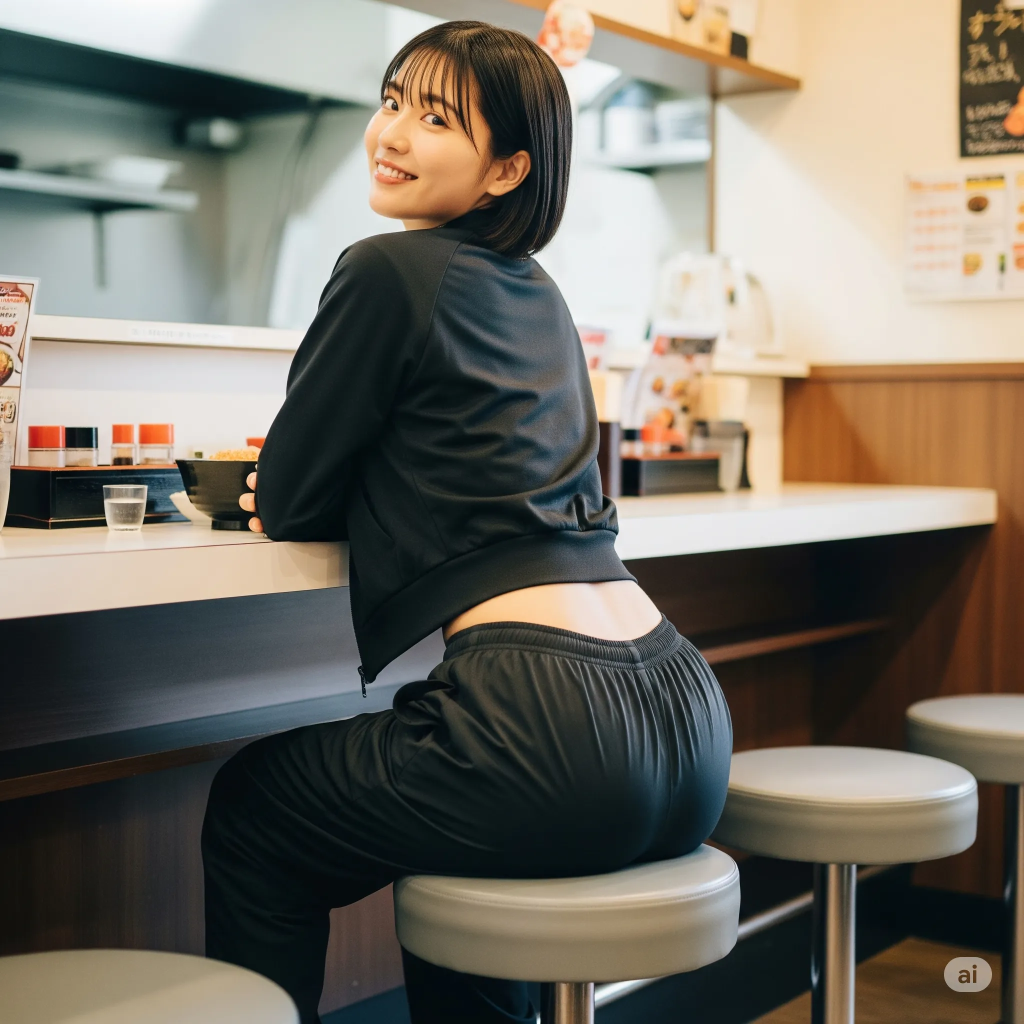 椅子座りの丸尻フェチカット 077