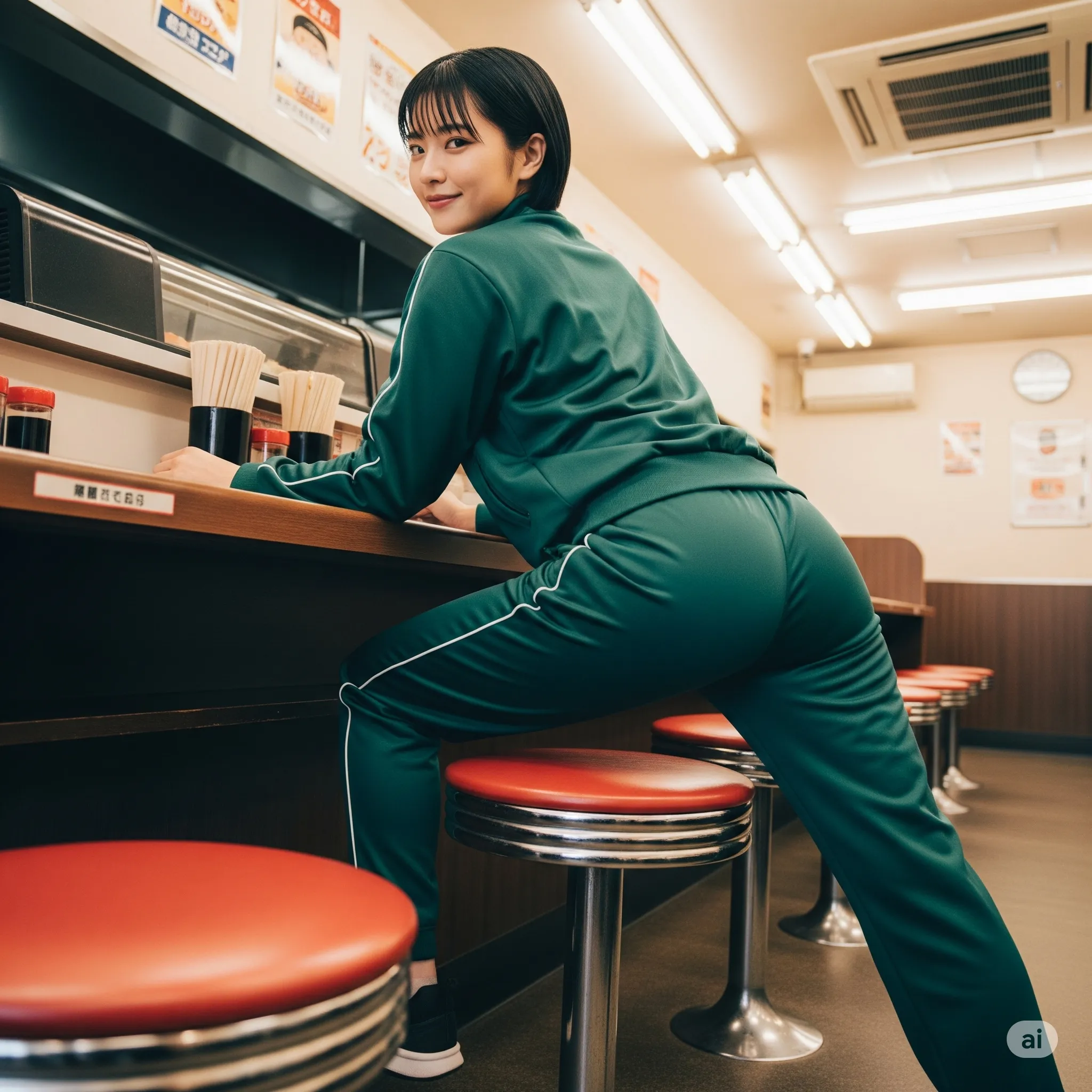 食堂カウンターの微エロ尻スナップ 079