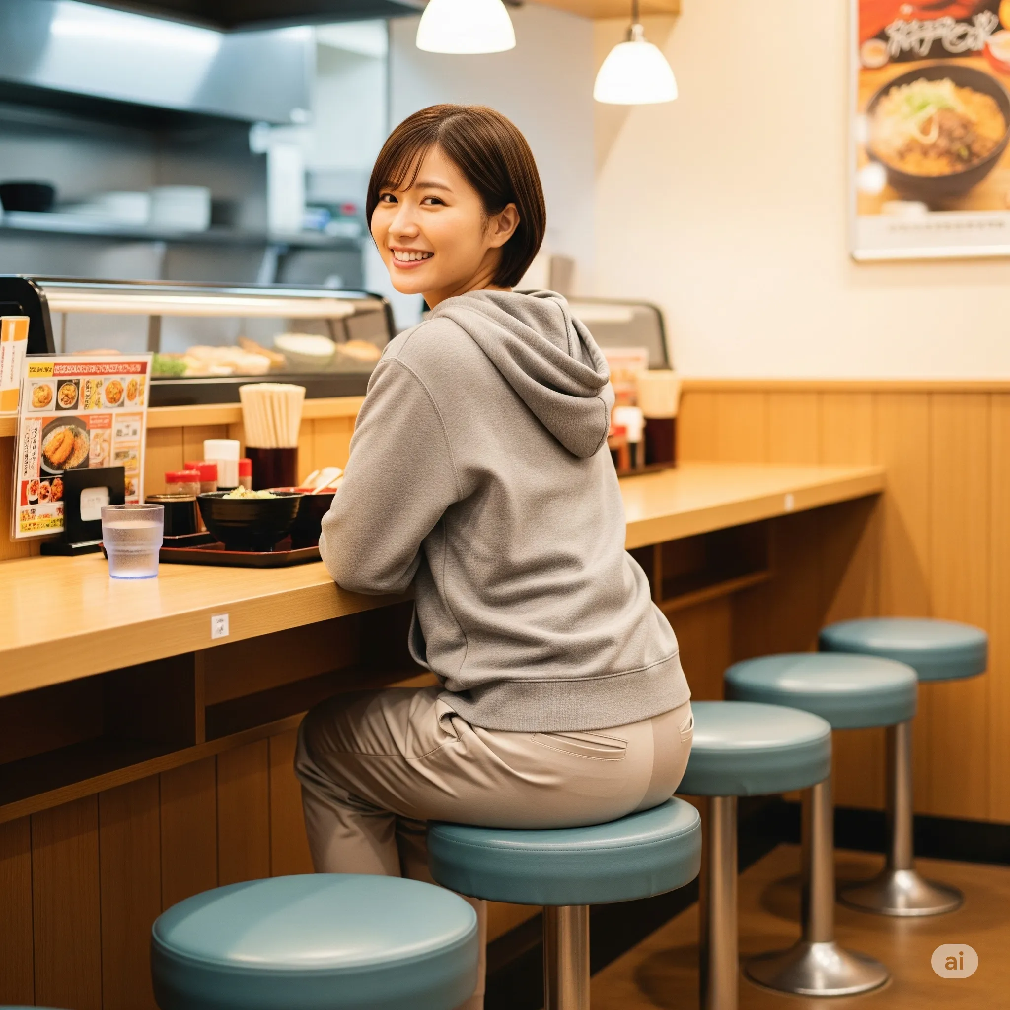 日常感が映える見返り尻ショット 090