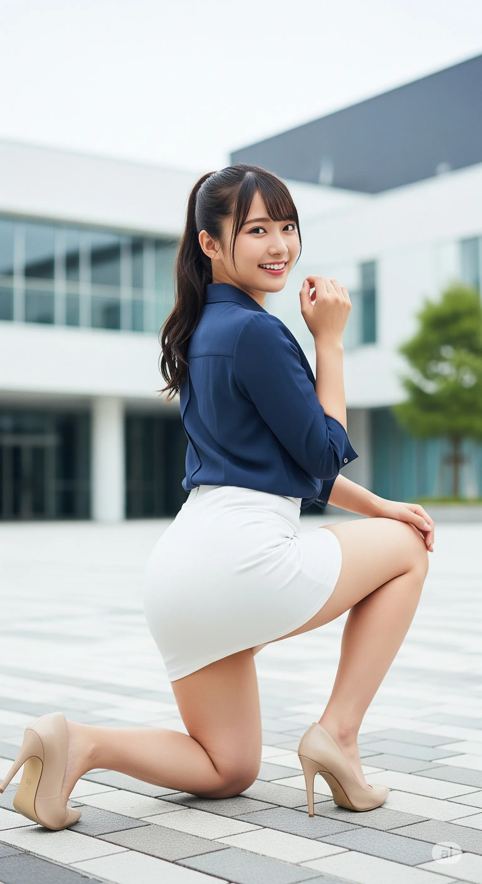 都会のスナップならではの、生々しく美しいバックアングル