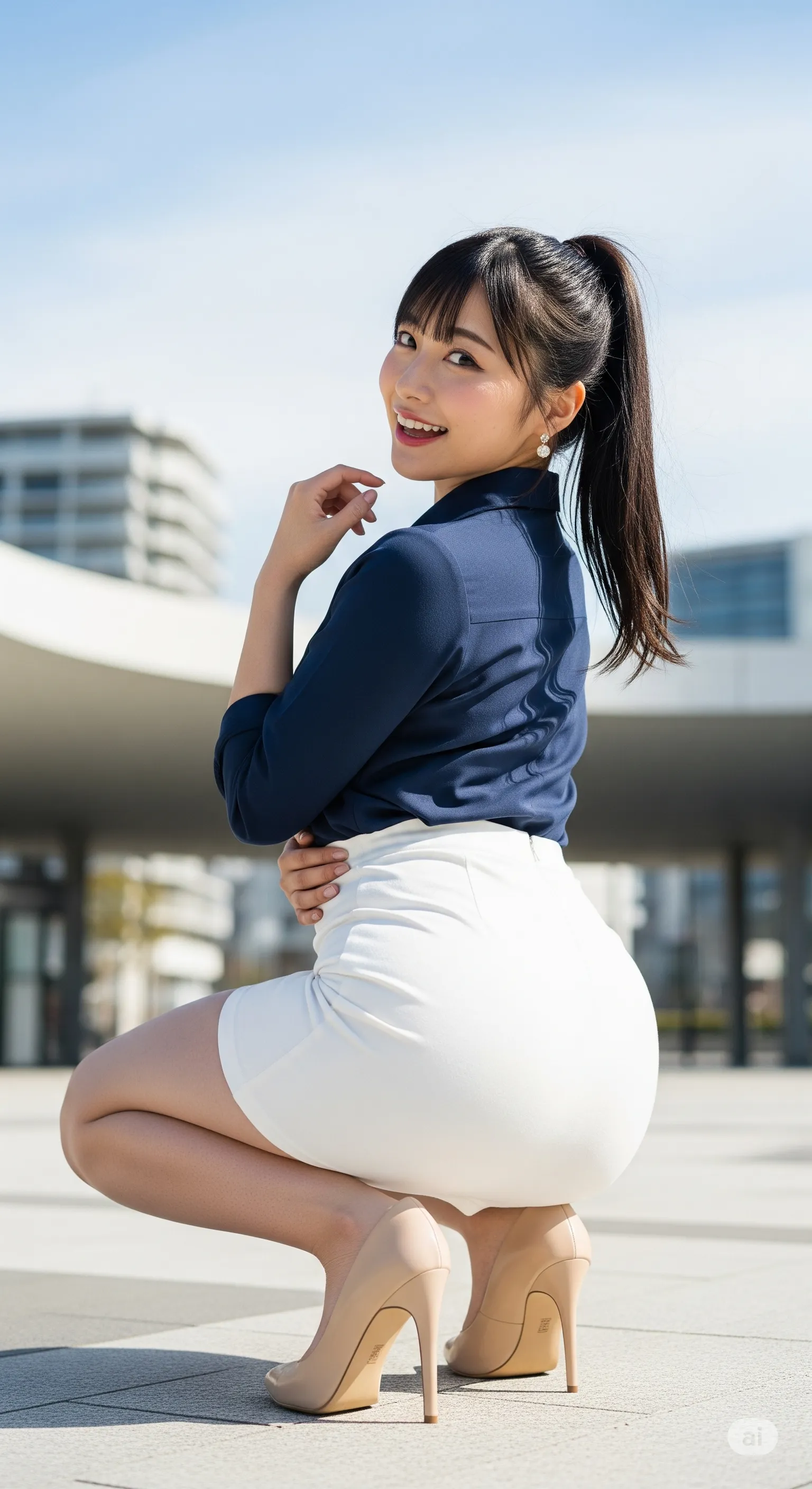 オフィス街の片隅で見つけた、珠玉の尻フェチアングル