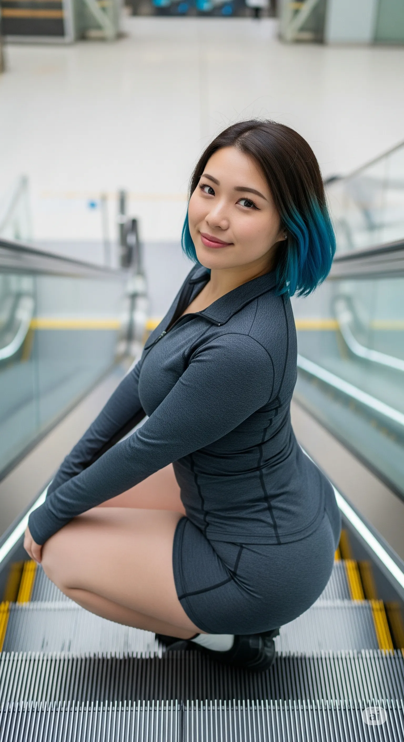 私服ギャルのデニム越しに見える尻ラインを真後ろから撮影 017