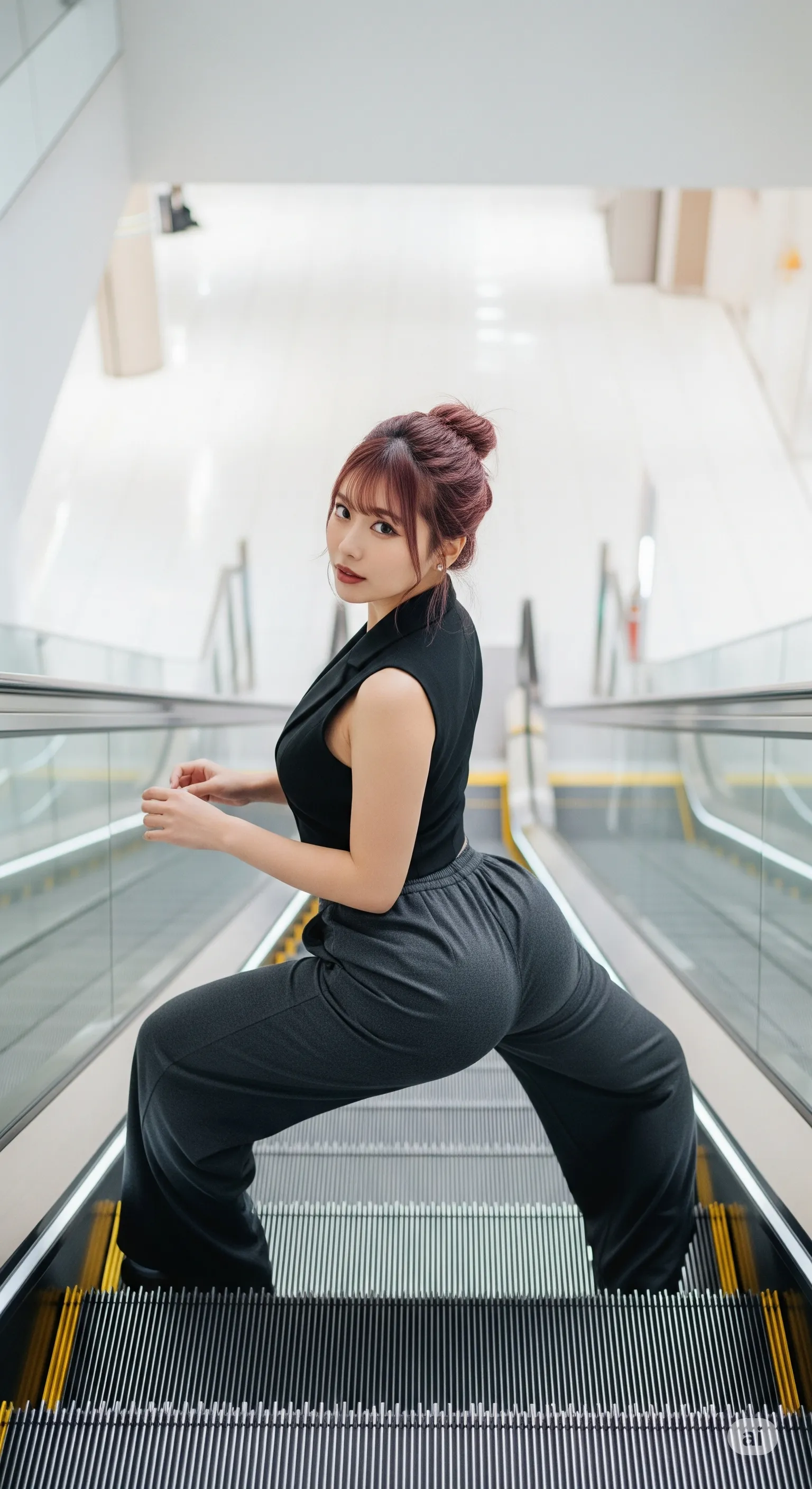 街中で自然体の美女が見せる真後ろアングルの尻フェチ画像 021