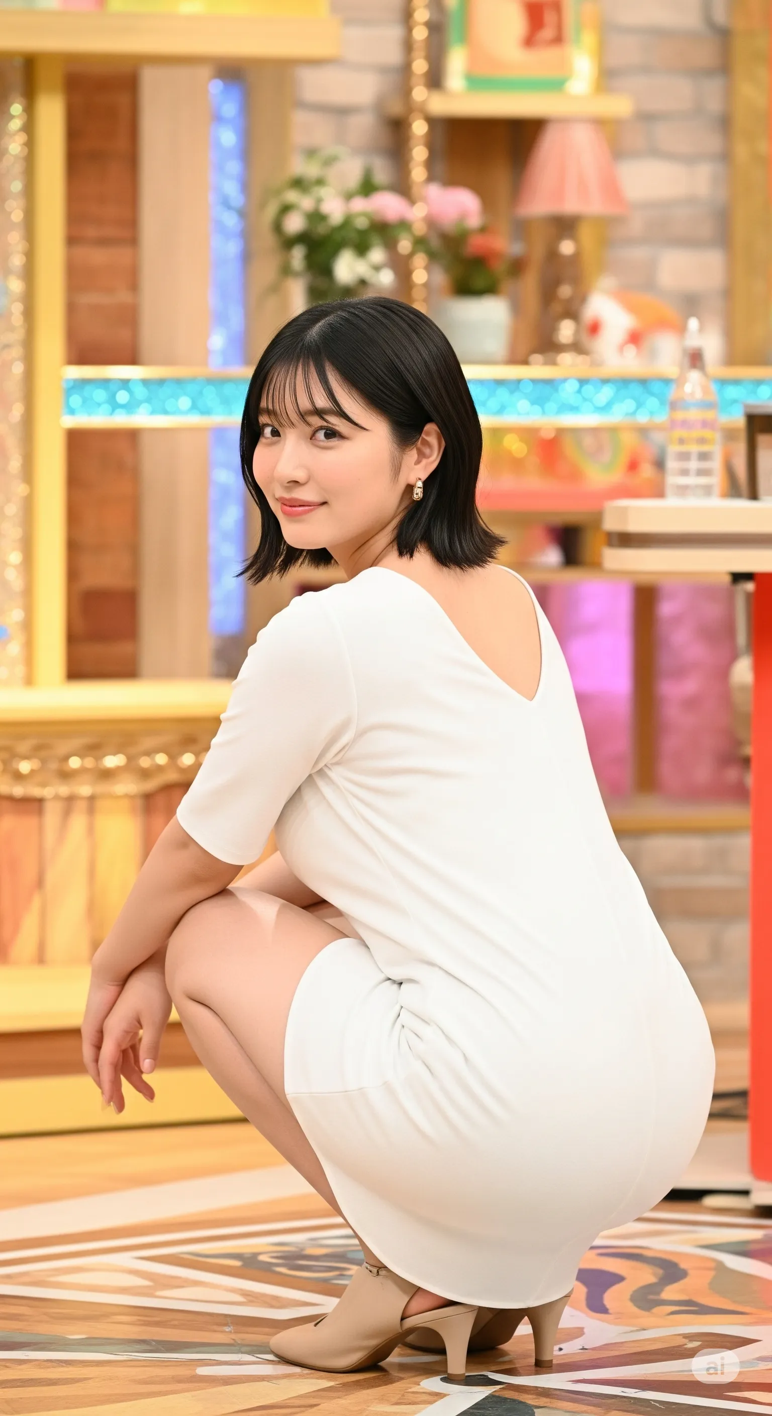 脚を大きく開いた姿勢で見せる、究極の尻フェチアングル