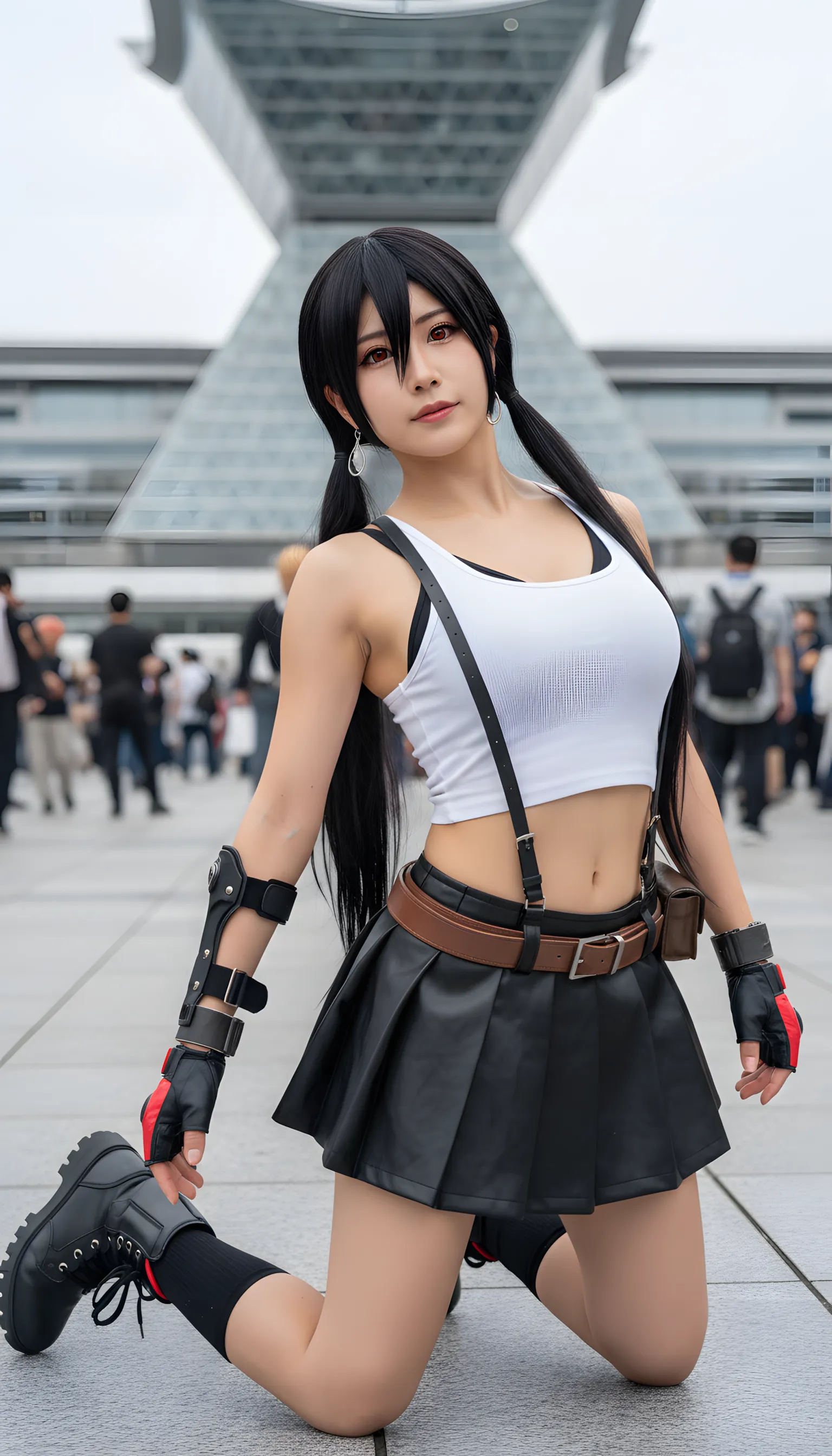 FF7 ティファ コスプレ 巨乳レイヤー 挑発 001