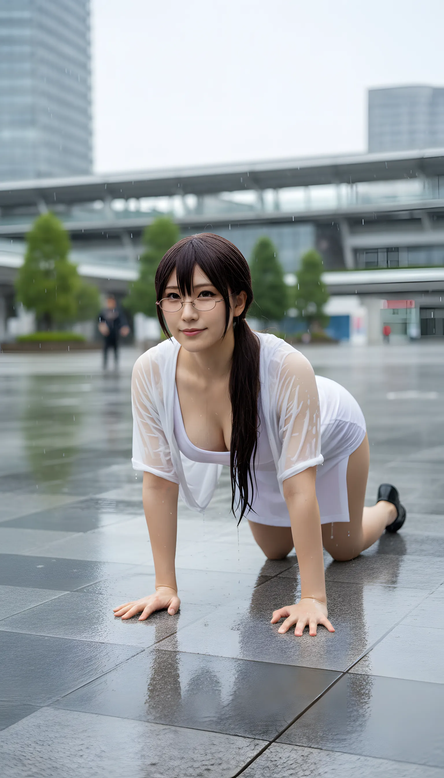 ニーハイ 食い込み 太もも 筋肉美 004