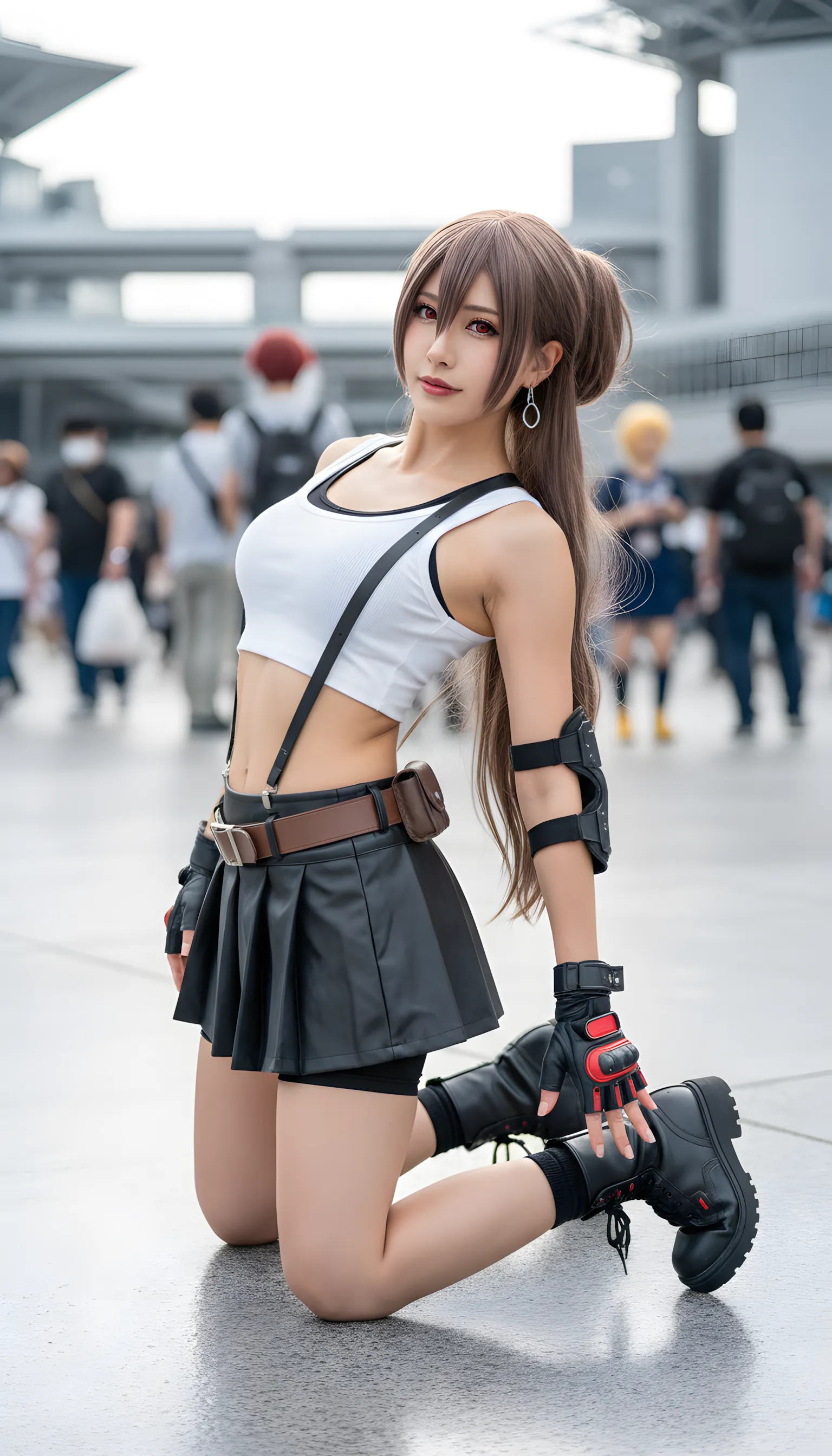 タンクトップ 爆乳 最高の肉感 008