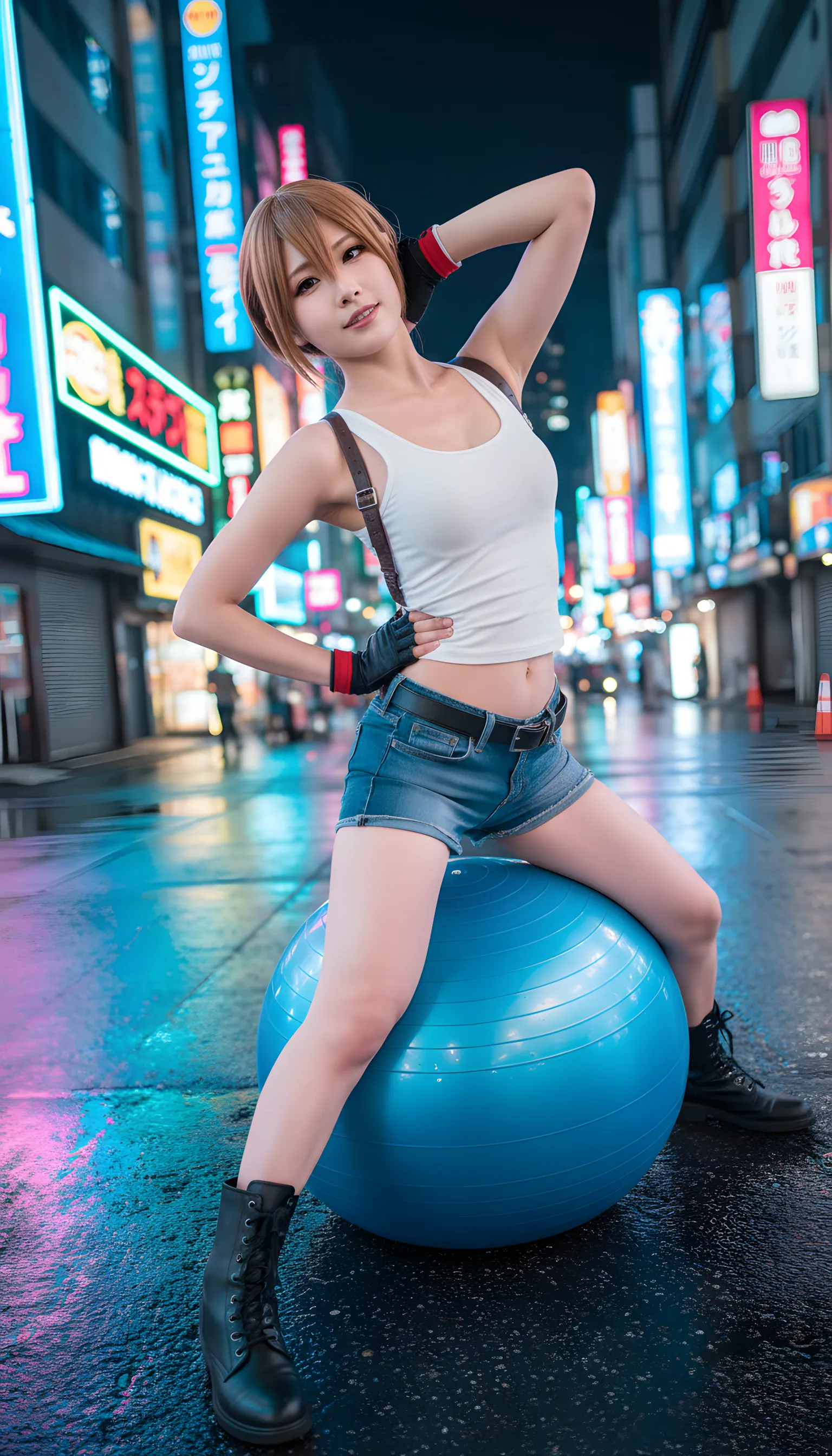 ティファ コスプレ 最高のバックショット 013