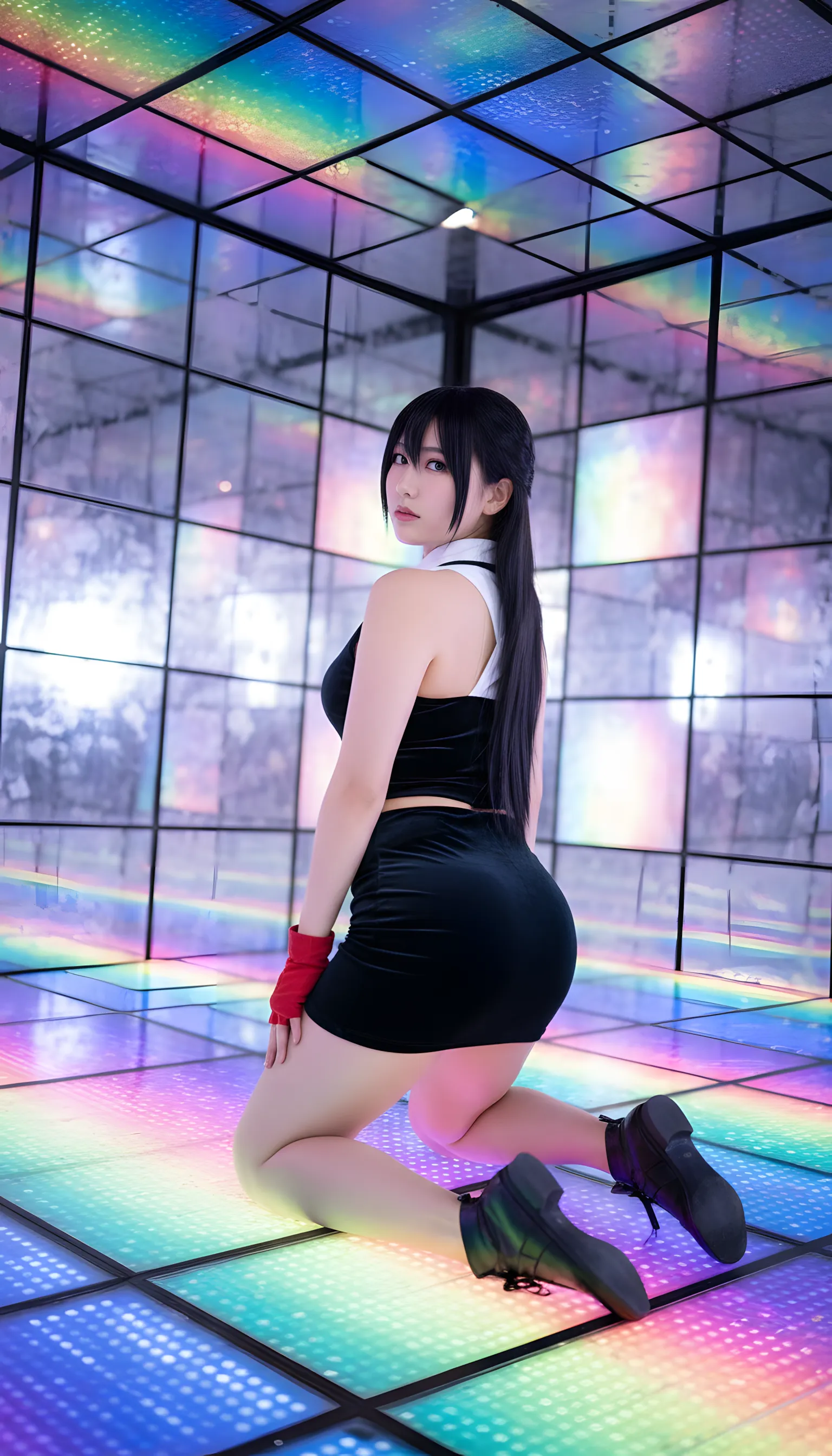 タンクトップ 爆乳 最高の肉感美 026