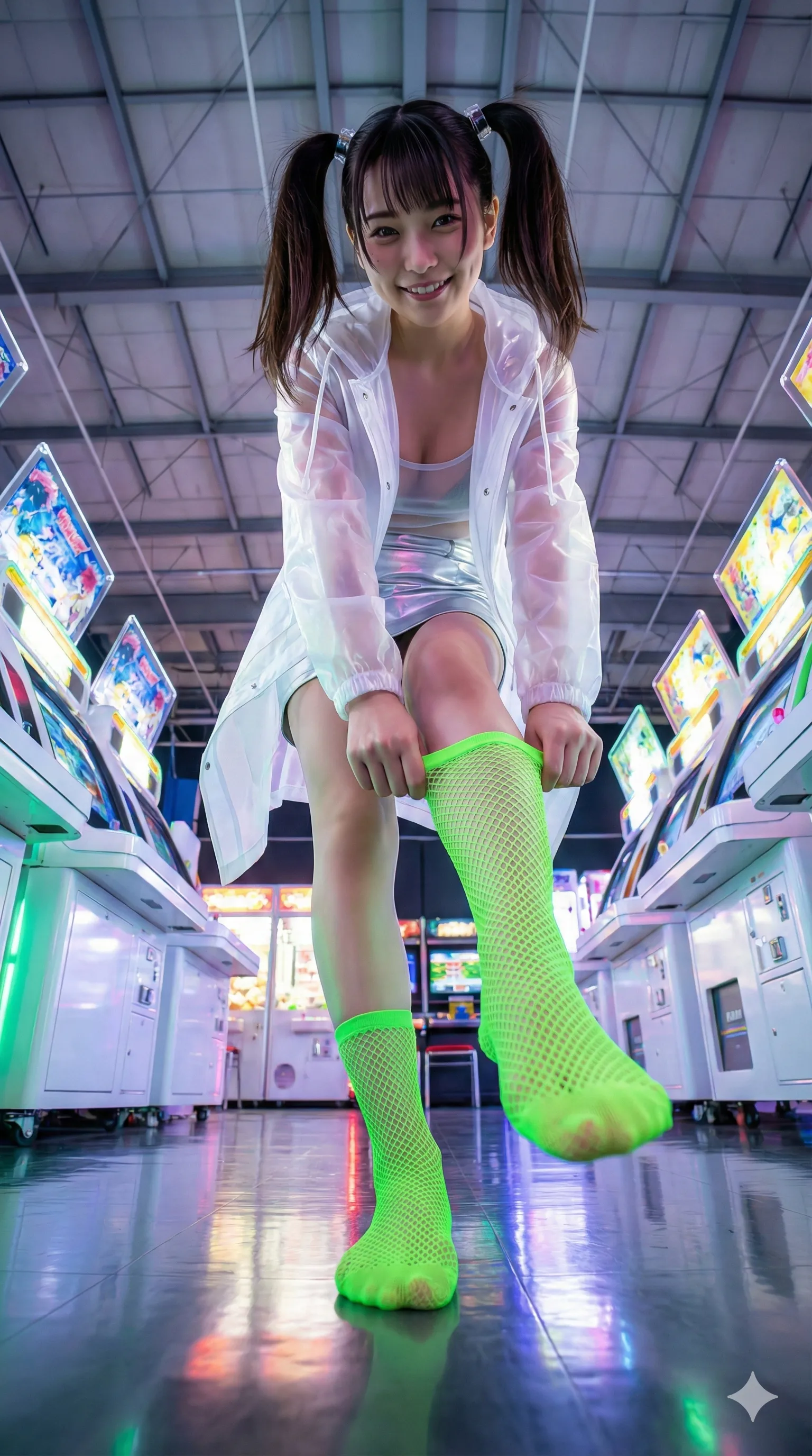 網タイツ 尻特化 振り返りショット 012