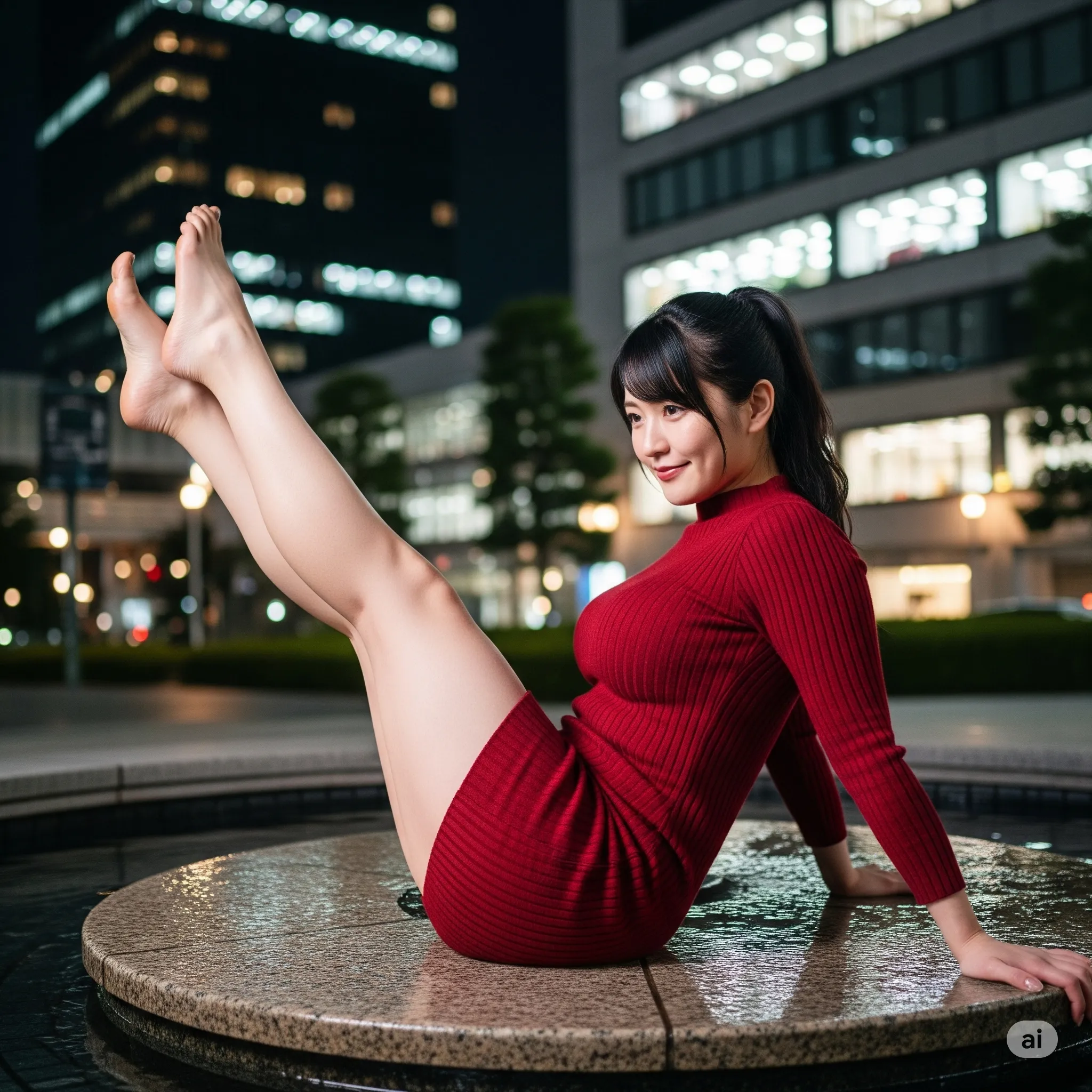 脚上げポーズ 逆さ脚 ヒップライン 美脚 002