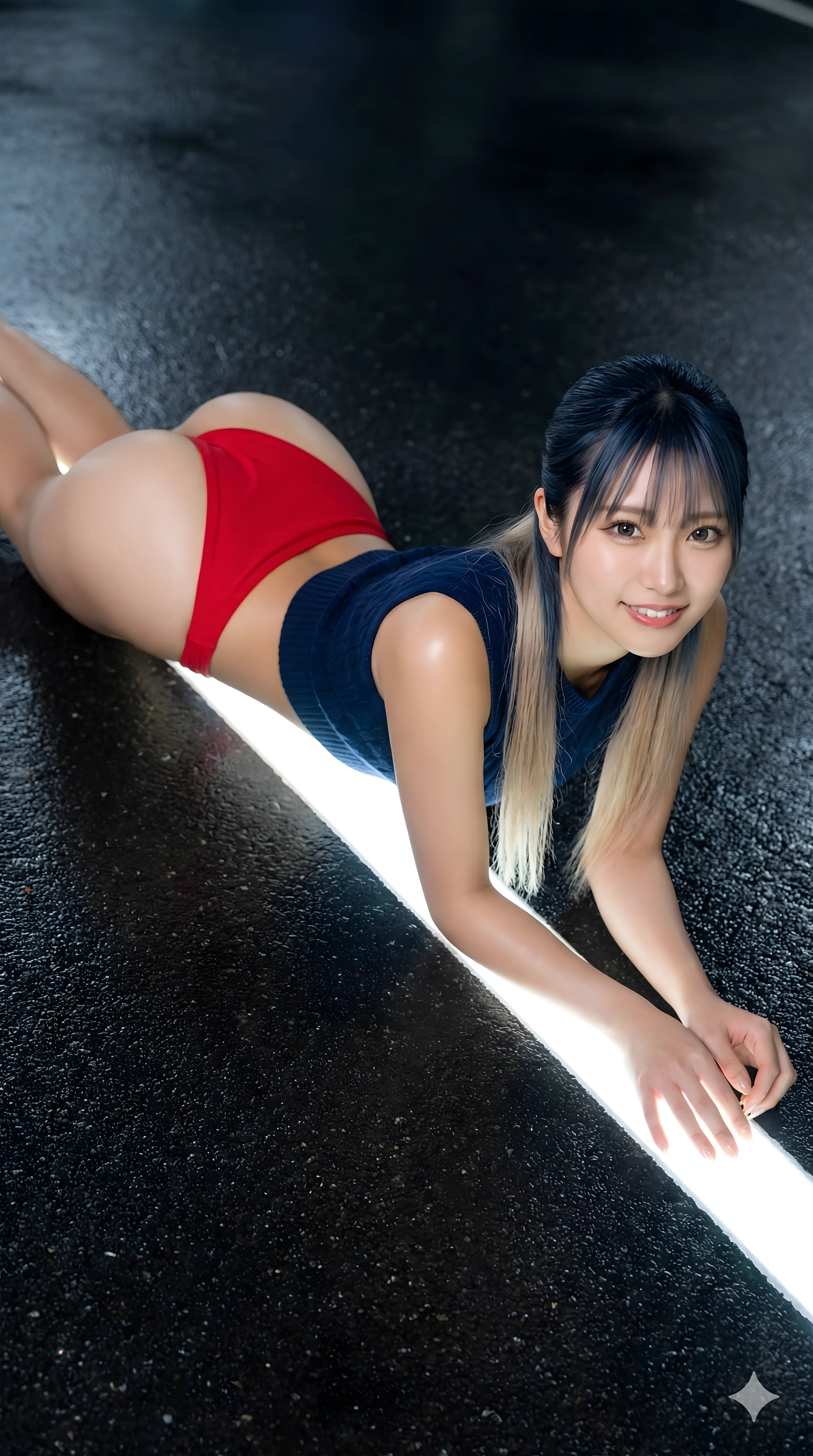 正面からの視線と姿勢が大人の色気を漂わせるワンショット