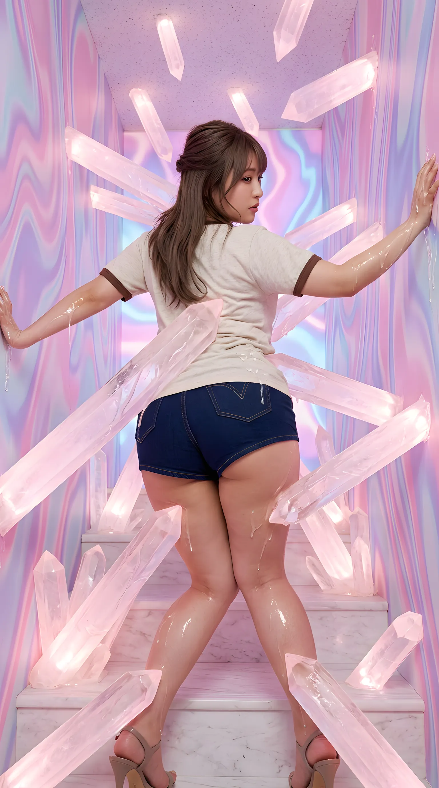 ギャル ホットパンツ ローション 001
