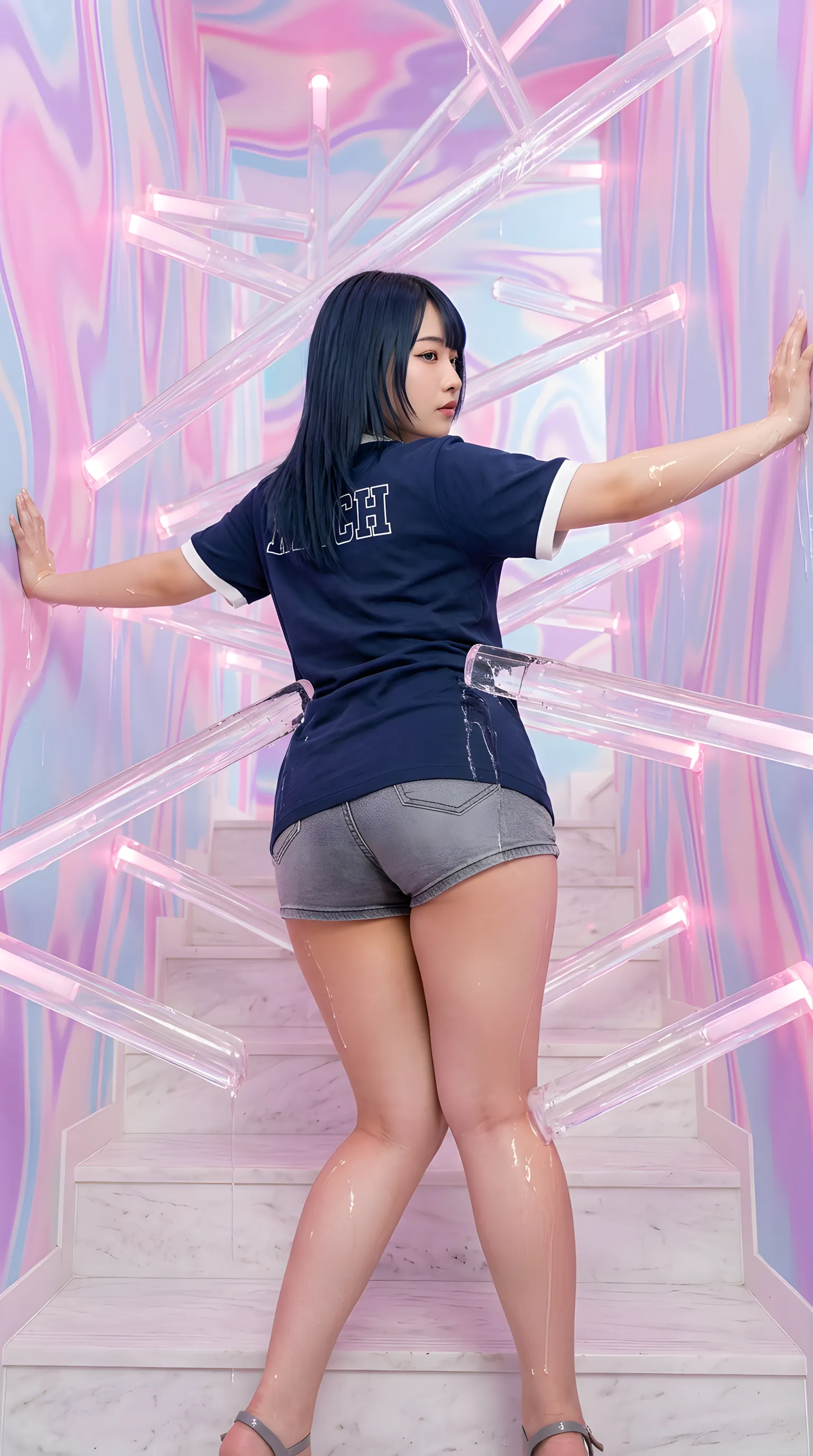 タイトショートパンツ 最高ののぞき見 026
