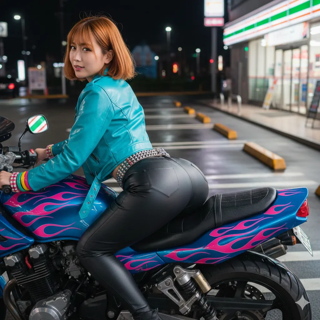 バイク タンク 伏せ ギャル尻 039