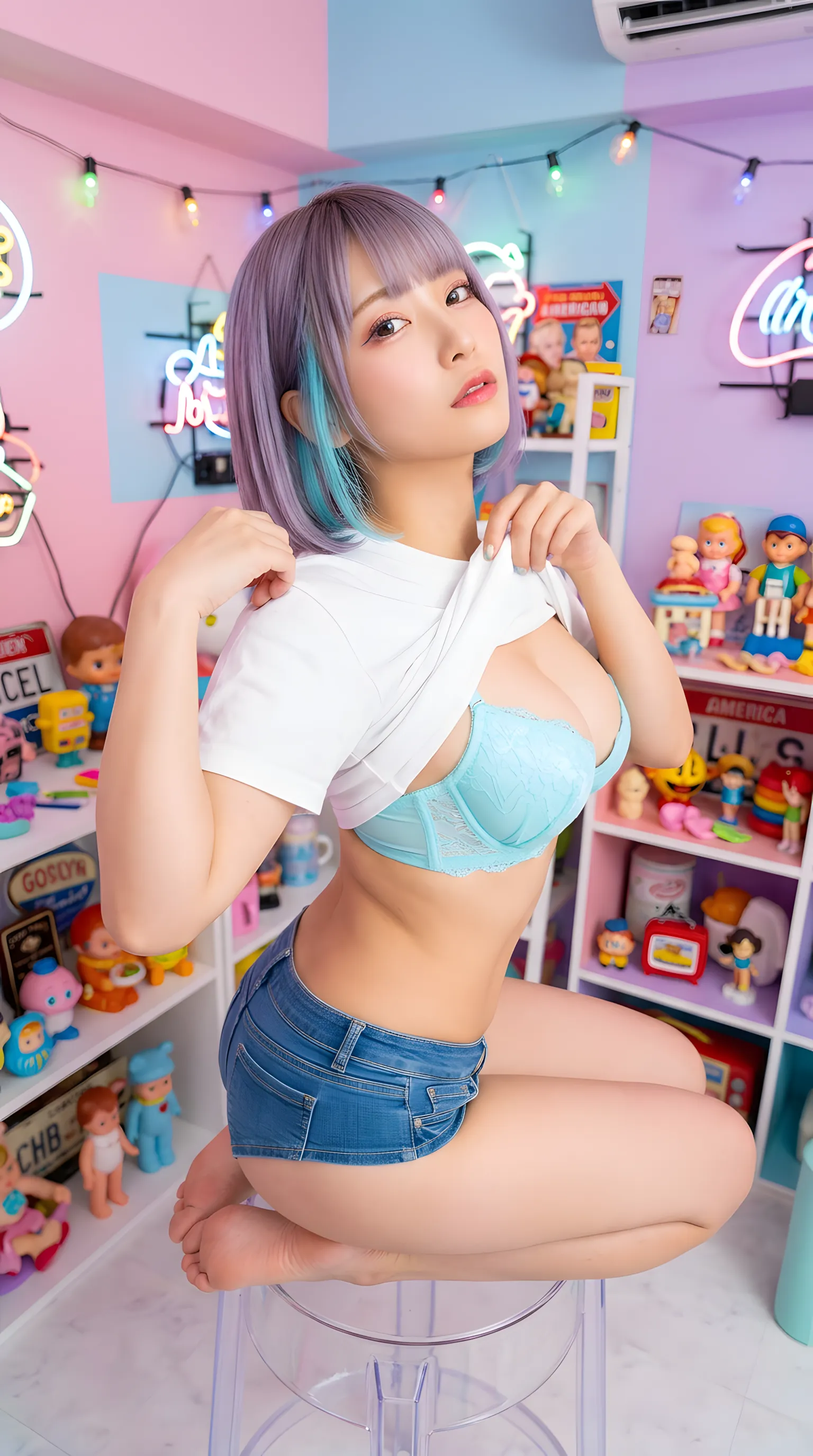 はみ出る爆乳 究極の煽りアングルエンド 042