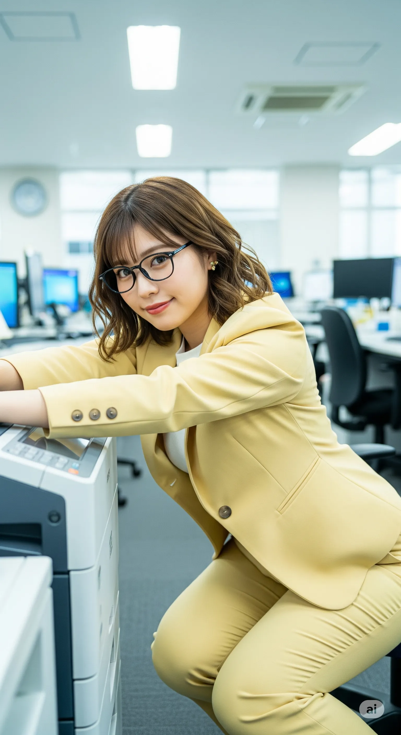 デスク周りで見せるOLの自然な色気