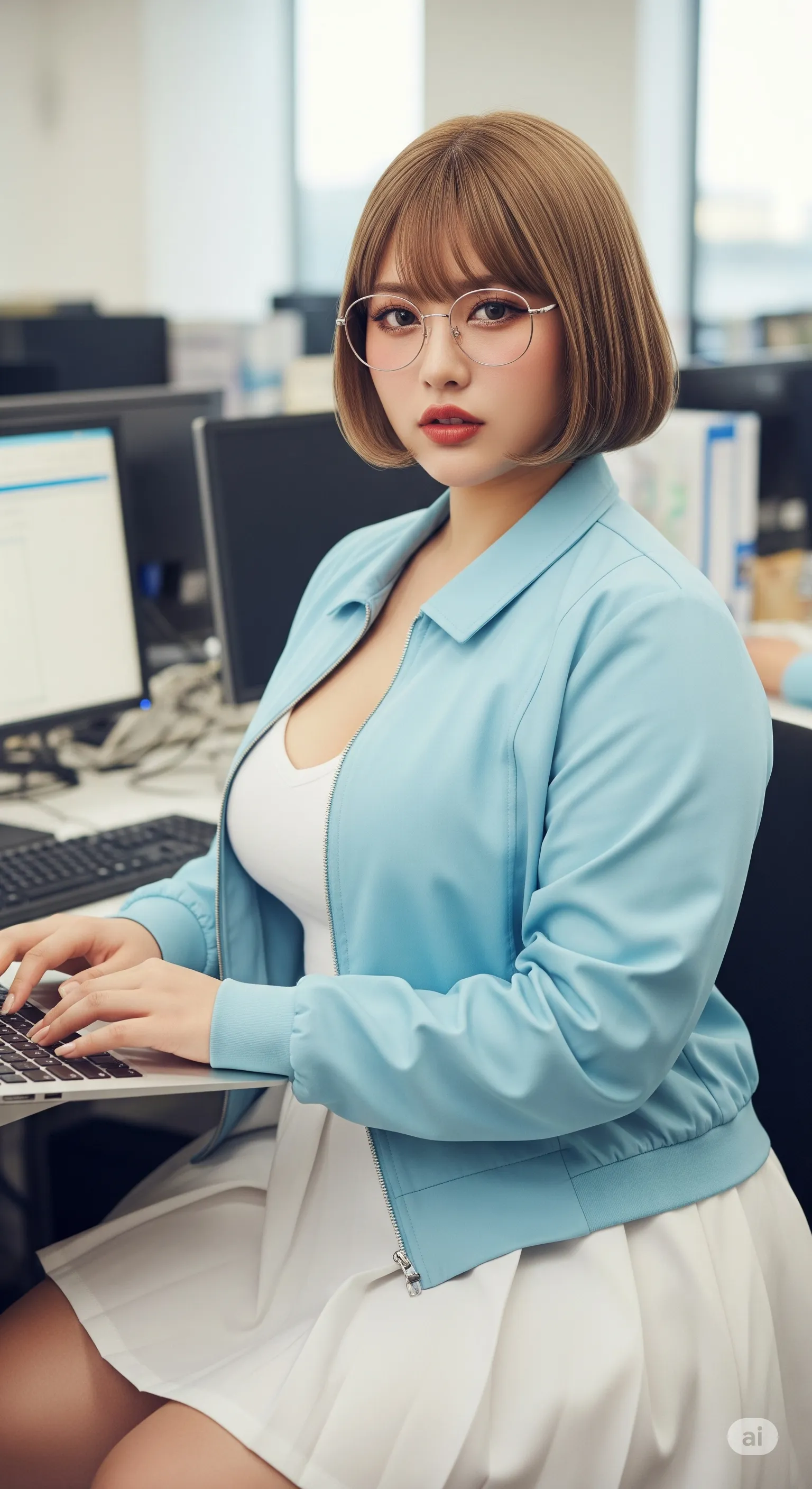 スーツ姿の女性が見せる後ろ姿