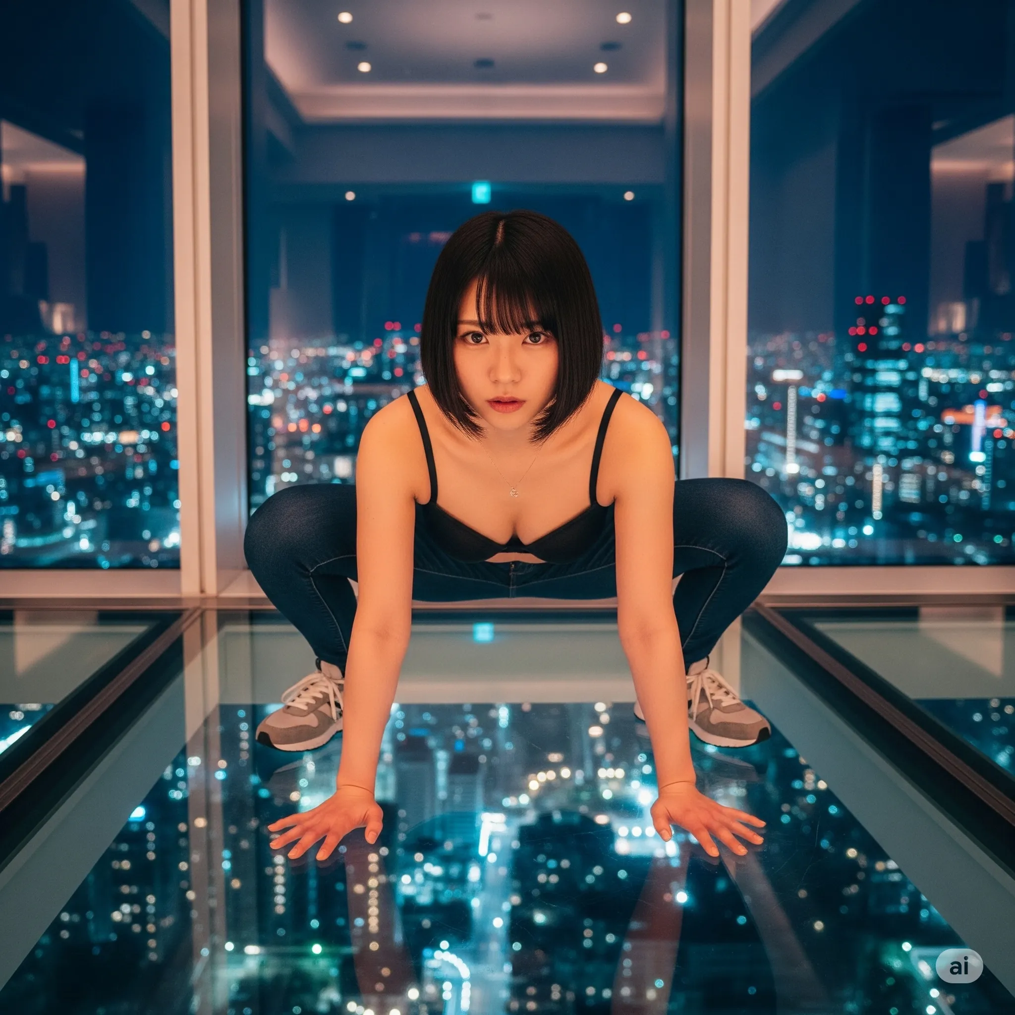 都会夜景×美女 グラビアシーン 020