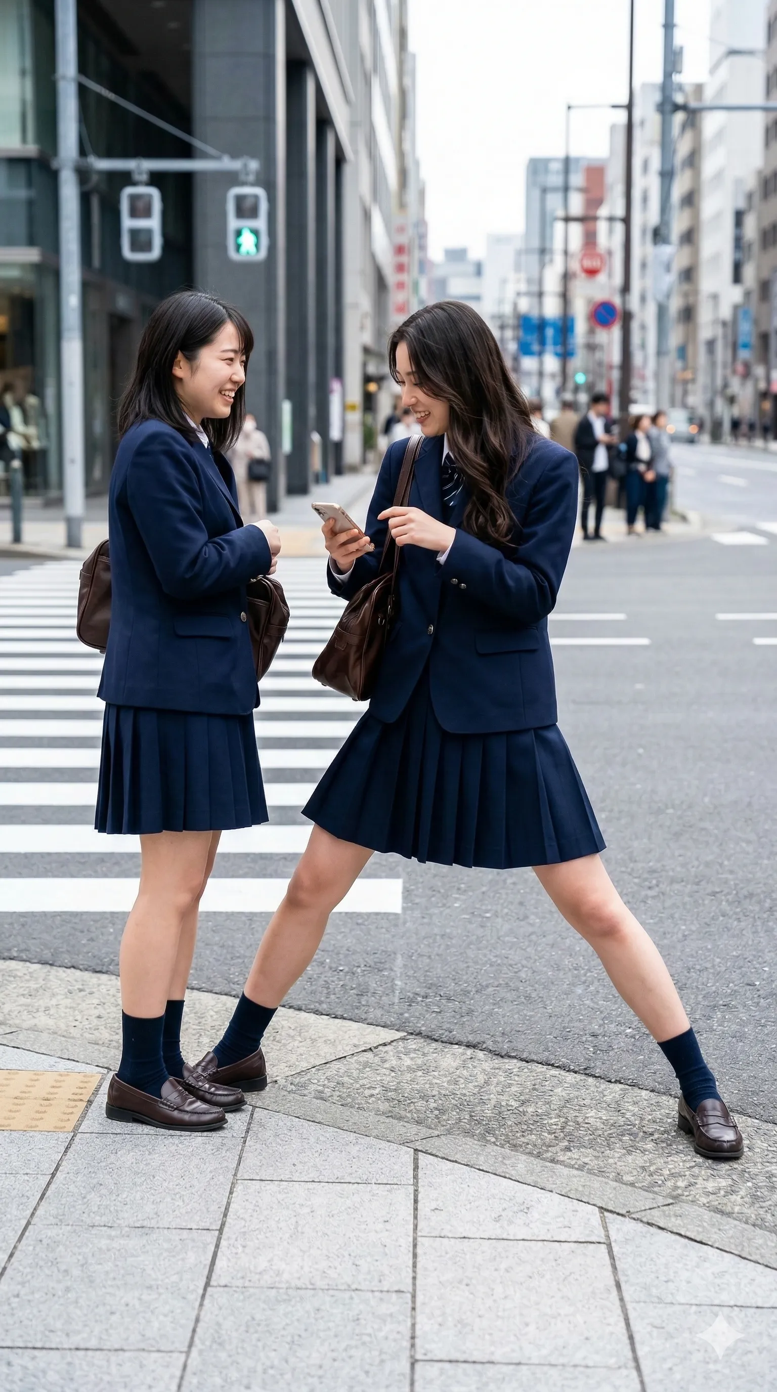 女子高生風 通学バッグと尻ライン 013