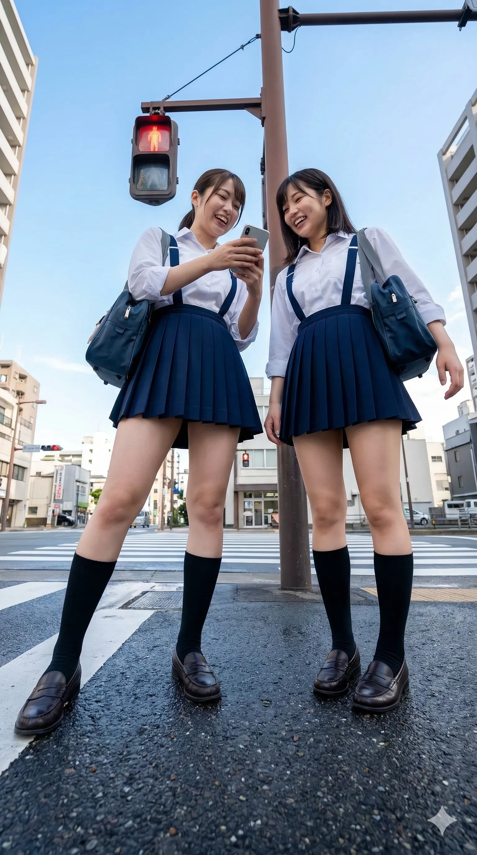 女子高生風 尻の肉感 ミニスカート 016